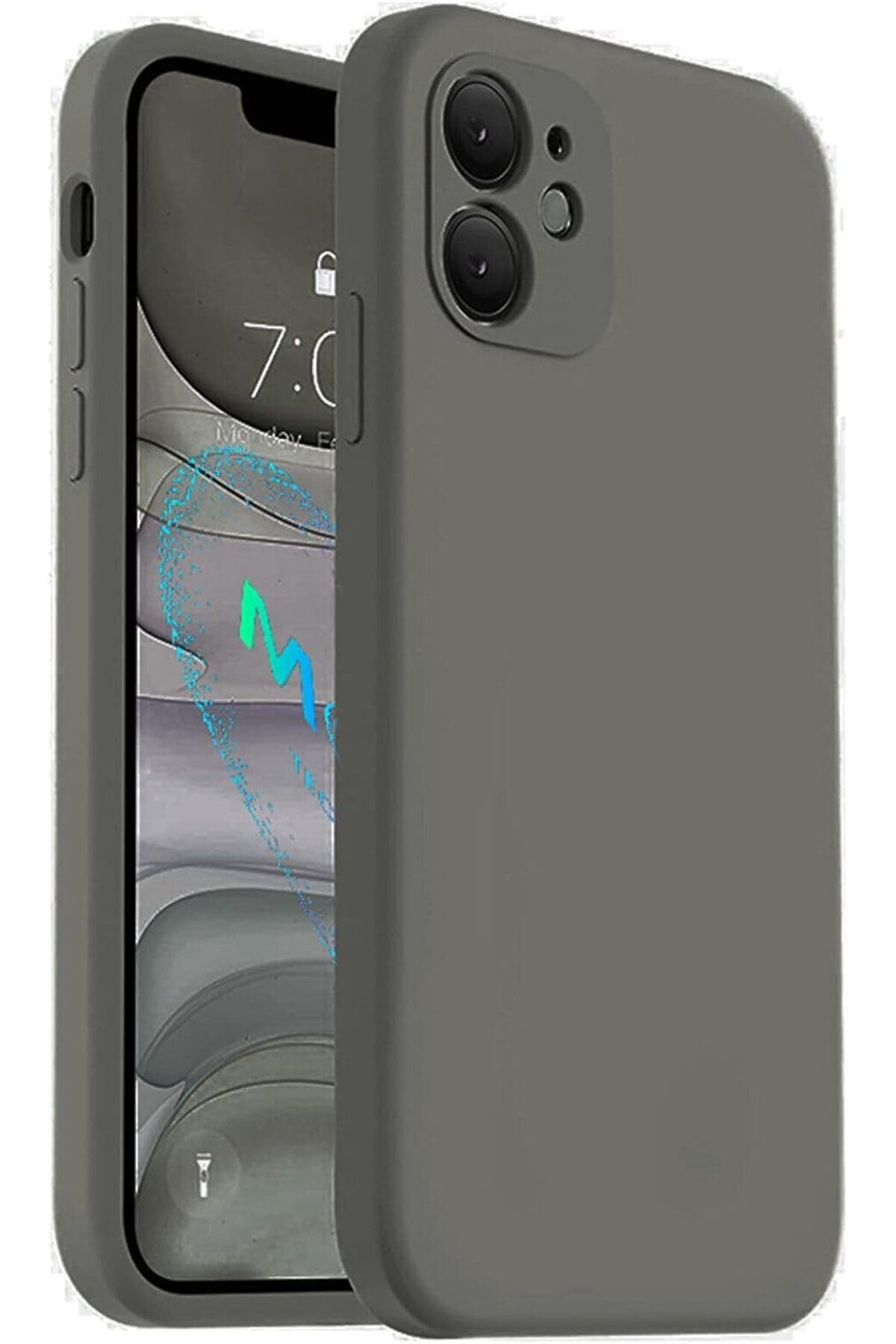 STOREMAX bystoreby aksesuar jean blue ile 12 görünümlü Köşeli Liquid Içi Kadife Silikon Kılıf Iphone