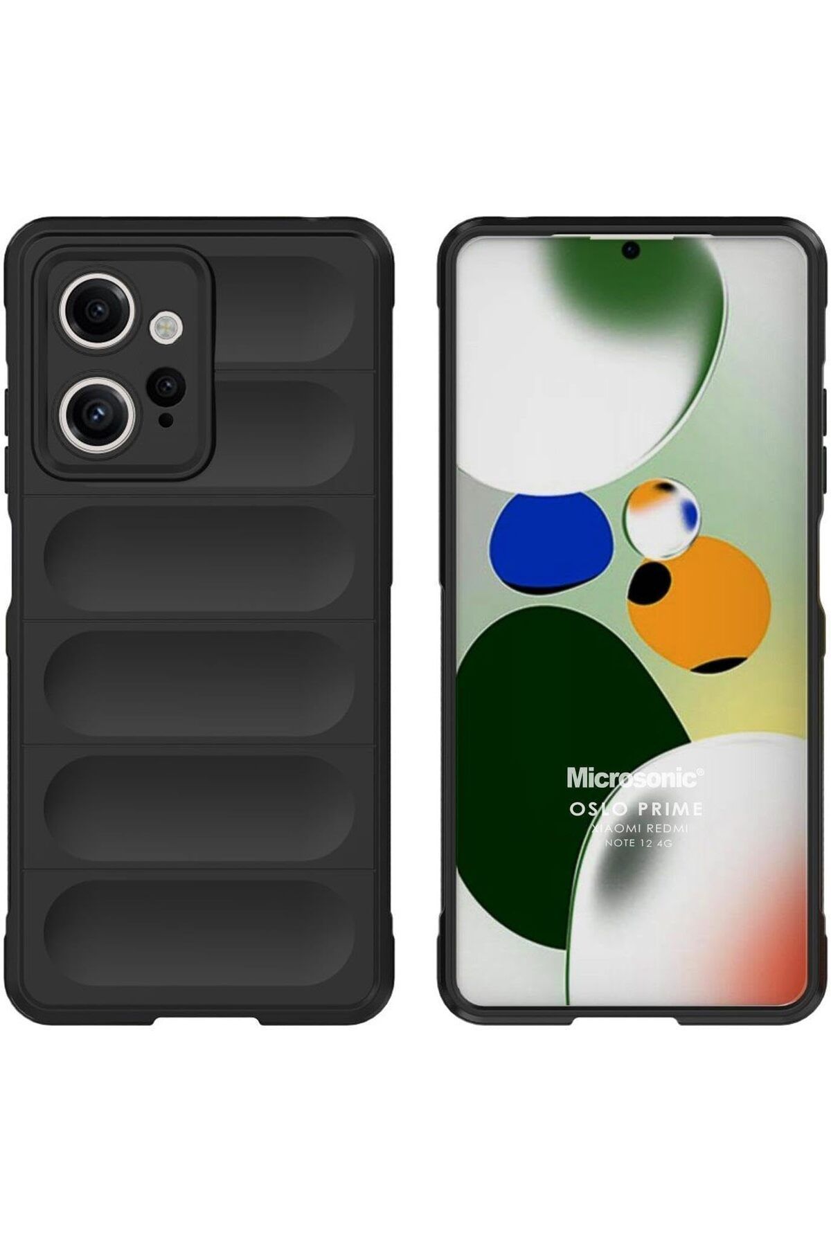 yenibagshop Xiaomi Redmi Note 12 4G için Kılıf Oslo Prime Siyah [Redmi Note 12 4G ile Uyumlu Kılıf - Siyah]