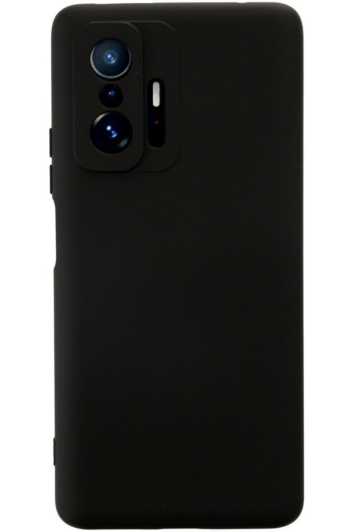 STOREMAX htpshopmx İletişim Xiaomi Mi 11T Kapak İçi Kadife Kamera Korumalı Lansman Silikon Kılıf - Siy