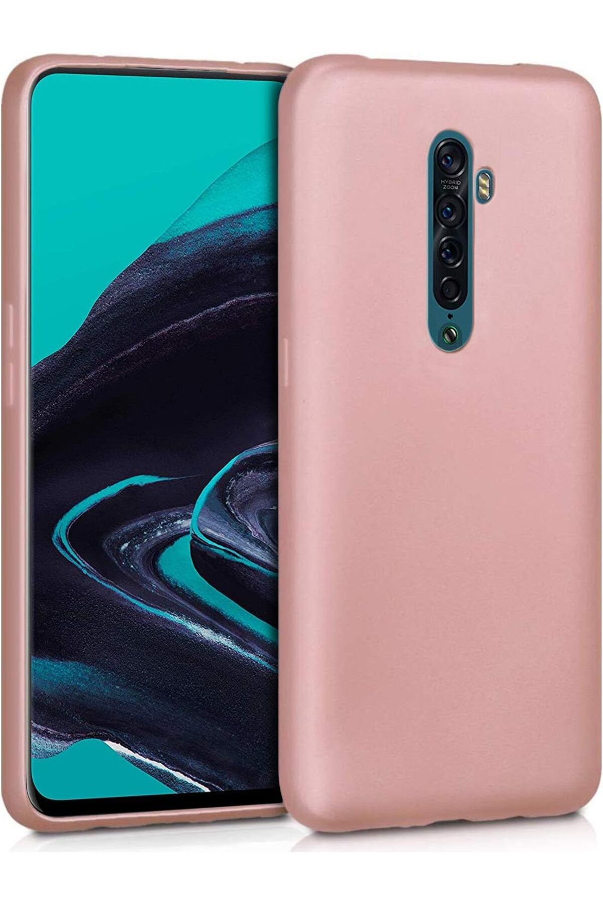 STOREMAX cmllashop Matte Silicone Oppo Reno 2 için Kılıf Rose Gold [Reno 2 ile Uyumlu Kılıf - Rose Gold]