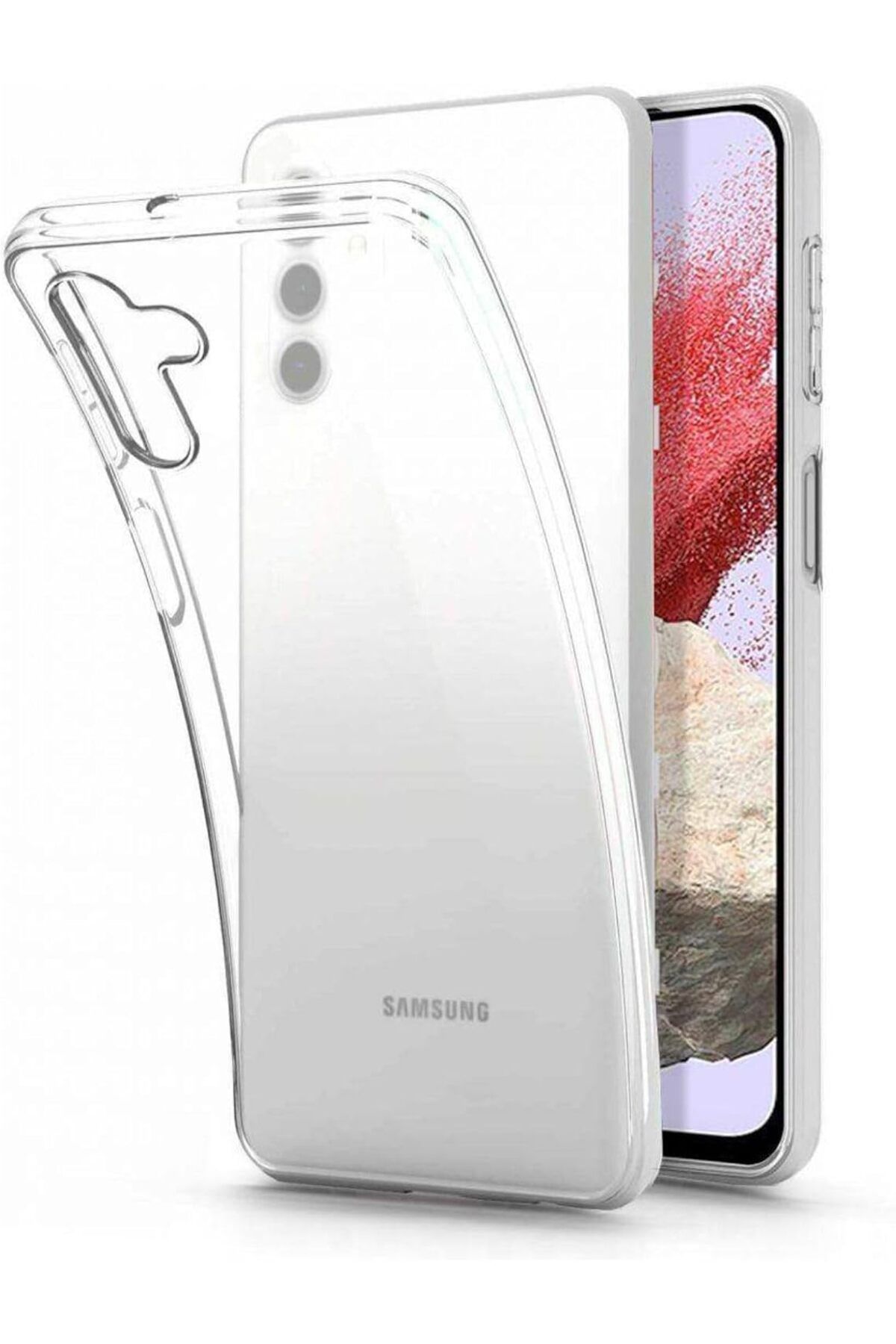 STOREMAX cmllashop İletişim Galaxy M34 5G Kapak 1mm Süper Silikon Şeffaf Kılıf 542093