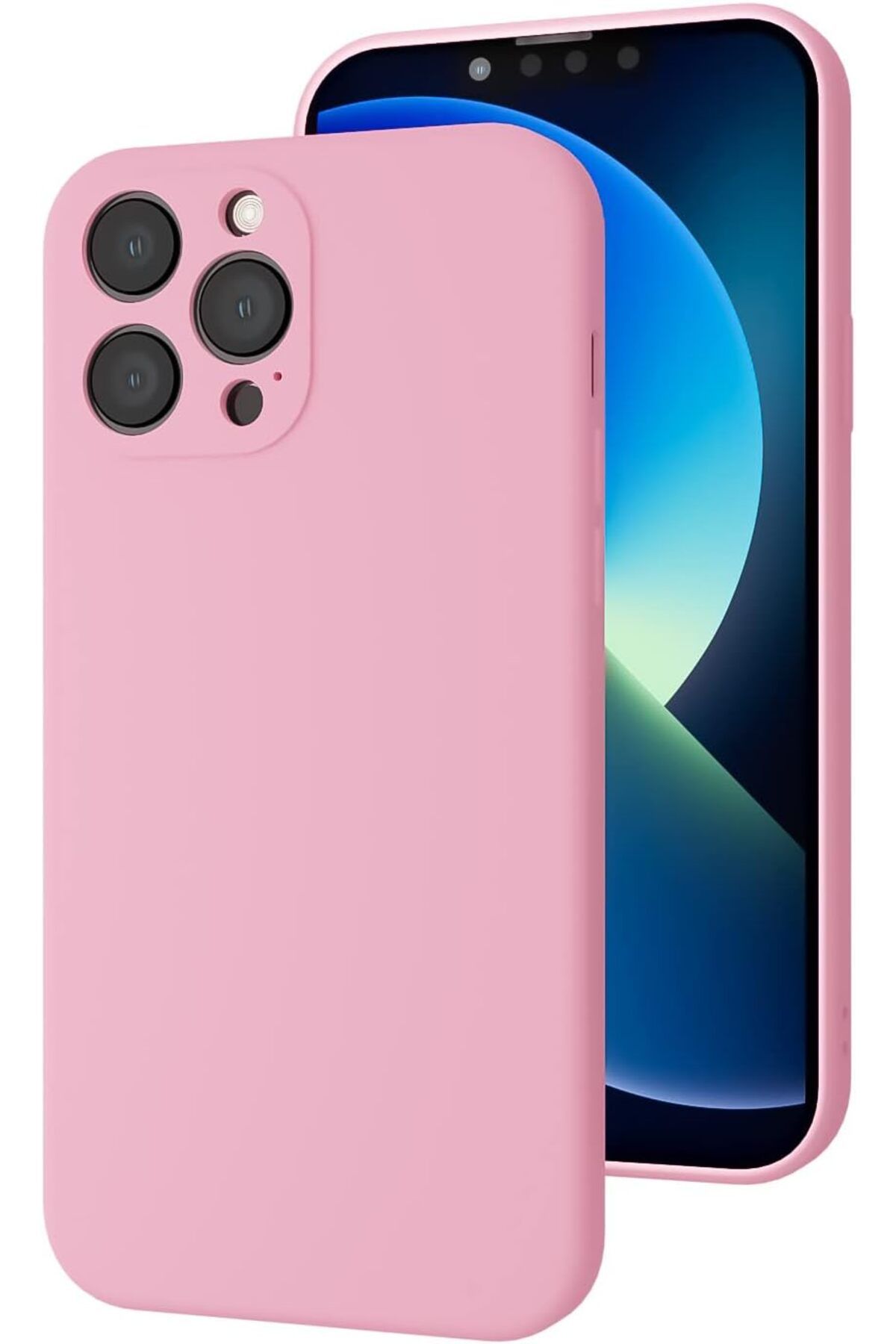 yenibagshop iPhone 11 Uyumlu Kamera Korumalı, Mikrofiber Astarlı, Sıvı Silikon Kılıf (Toz Pembe)