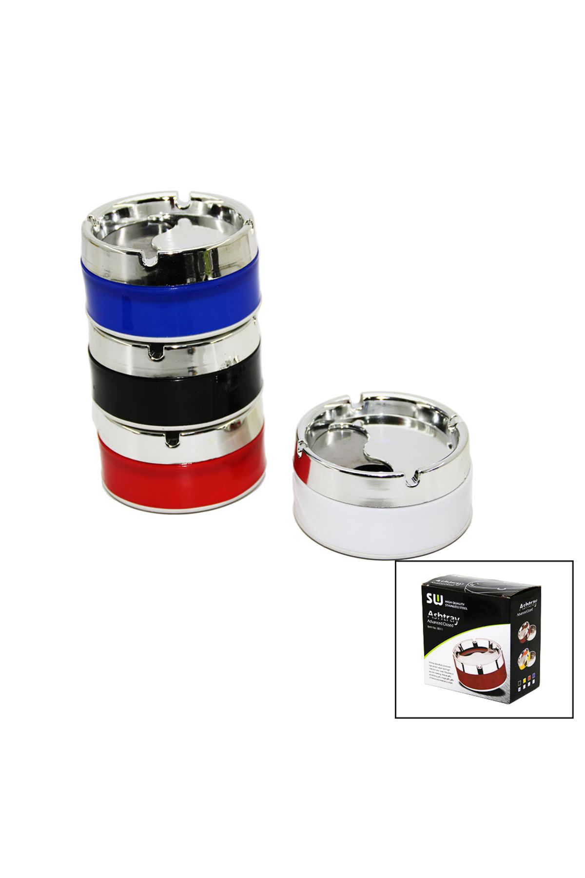 MCreative RENKLİ PLASTİK KAPAKLI - KAPLAMALI METAL KÜLLÜK
