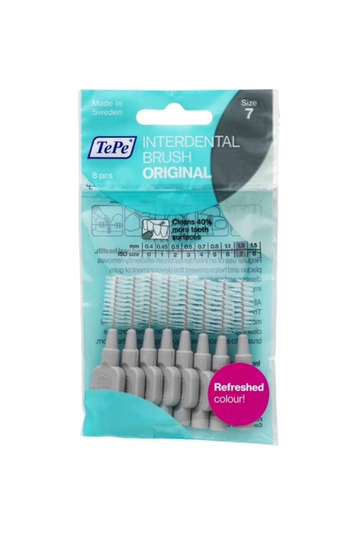 TePe Arayüz Fırçası Gri 1.3mm 8'li T108