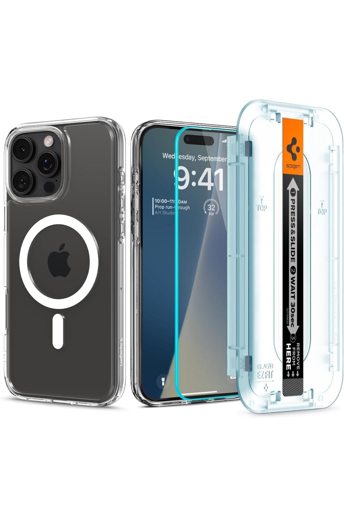 STOREMAX nffashopm iPhone 16 Pro Max Kılıf Ultra Hybrid MagFit + Glas.tR EZ Fit Slim HD Kolay Kurulum Cam E