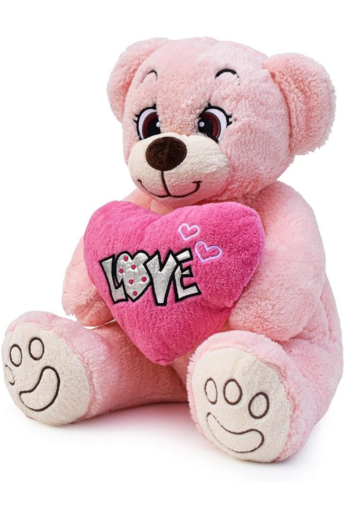 STOREMAX mrttnca Oyuncak Pembe Love Kalpli Pelüş Sevimli Ayıcık,Hollywood Ayısı,Love Ayıcık,Pelüş A