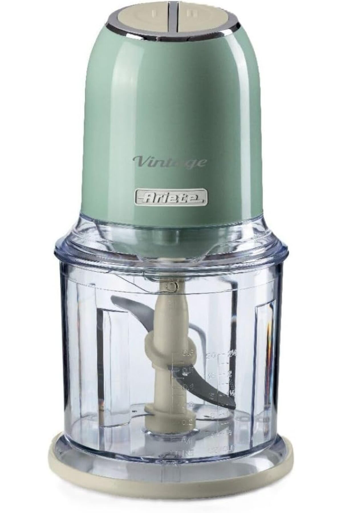 STOREMAX Vintage Doğrayıcı Yeşil 0438/04-2 Hız Kademeli, 2 Buton ve 4 Paslanmaz Çelik Bıça