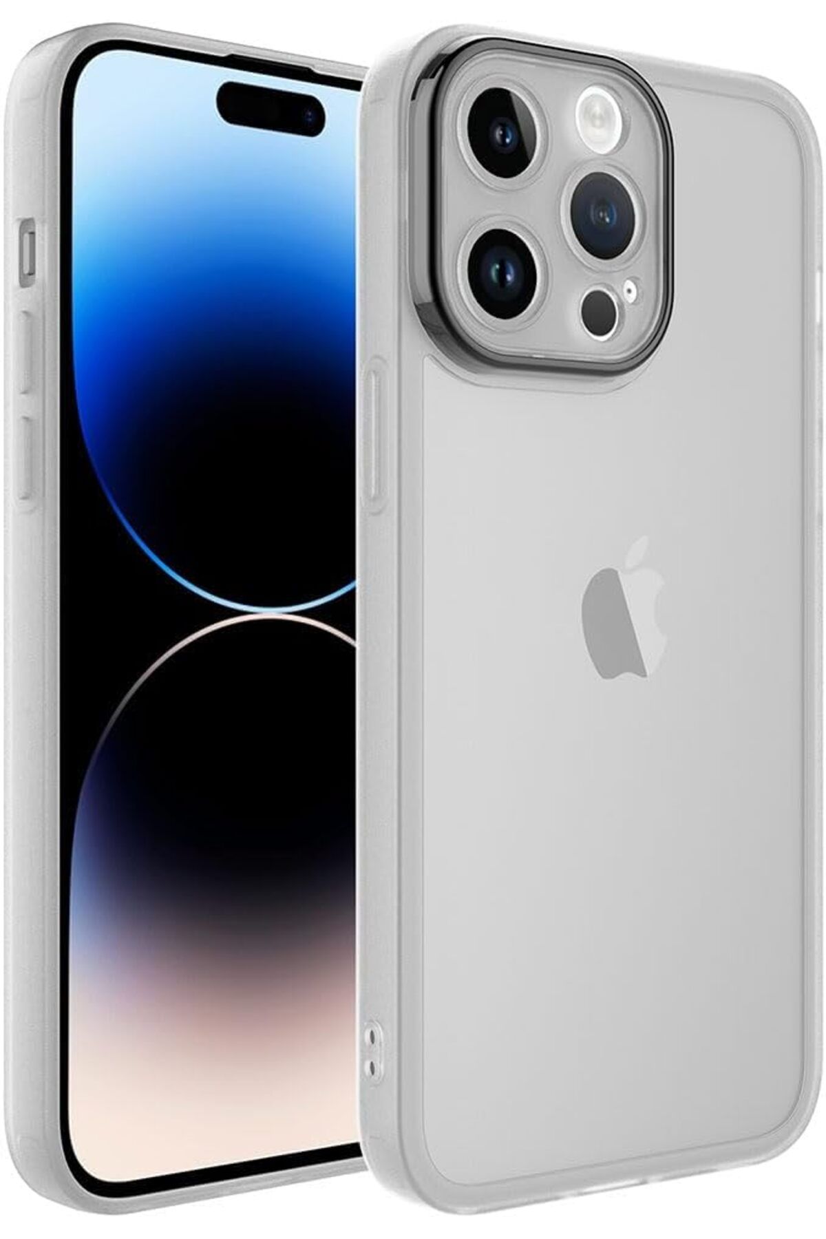 STOREMAX htpshopmx İle Uyumlu iPhone 14 Pro Max Kılıf Kamera Korumalı Transparan Post Kapak Renksiz strht