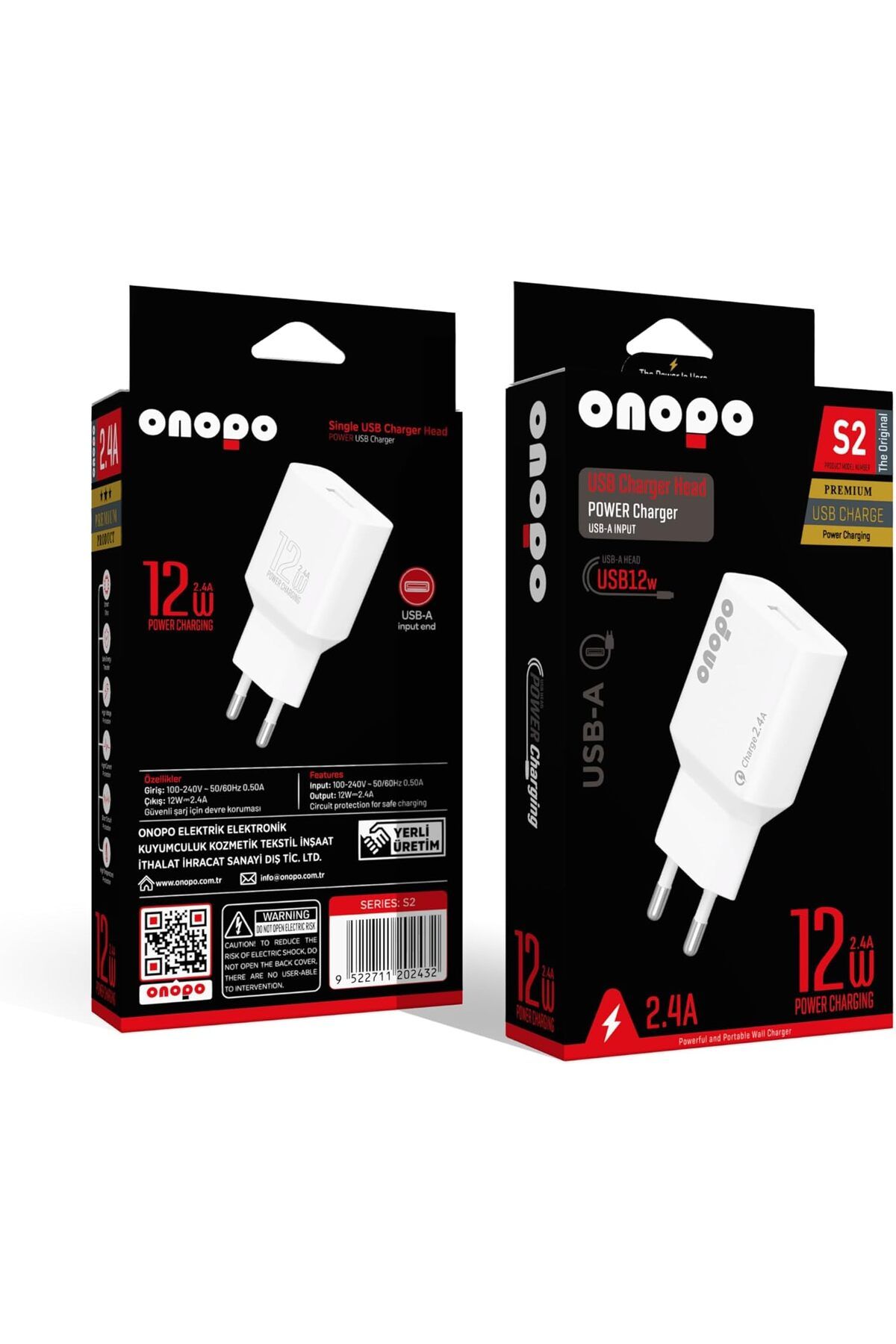 STOREMAX nffashopm S2 12W 2.4A USB Şarj Adaptörü – Hızlı ve Güvenli Şarj! storestarx 1051353