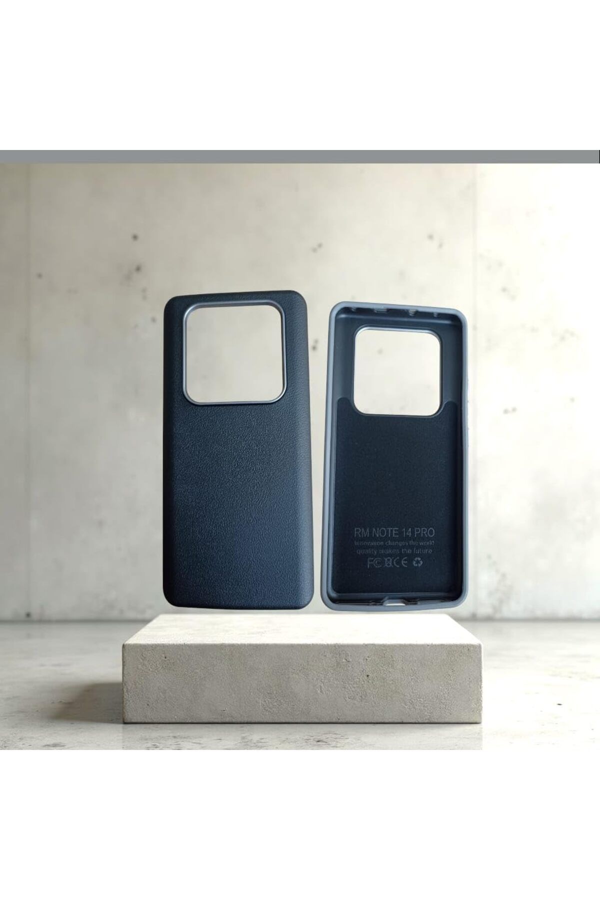 STOREMAX dlshop Xiaomi Redmi Note 14 Pro 5G İle Uyumlu PU DERİ Kılıf İçi Kadife Metal çerçeve Darbeye