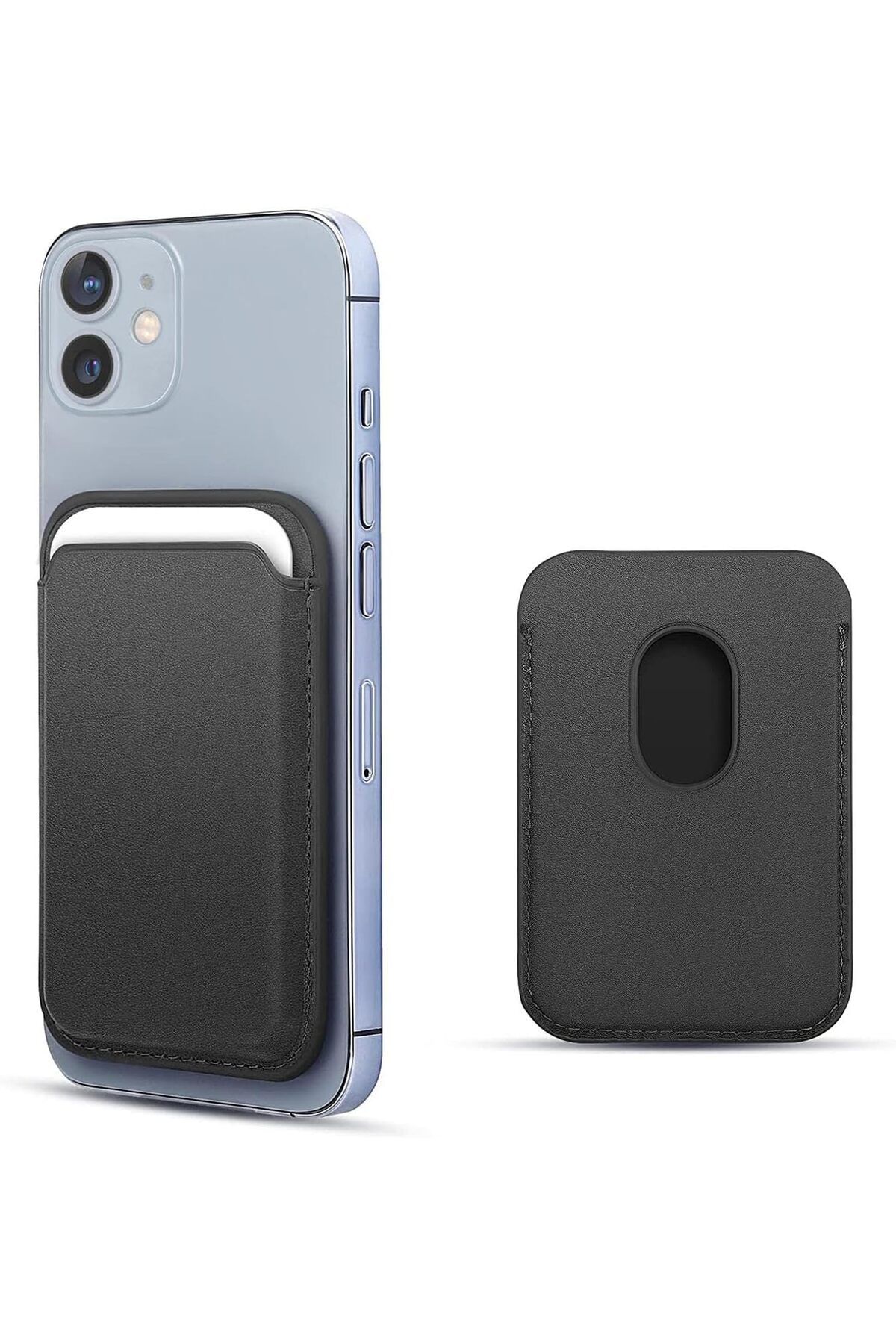 STOREMAX glpzr iPhone 12 Mini için Kılıf Leather Wallet MagSafe Siyah [iPhone 12 Mini ile Uyumlu Kılıf -