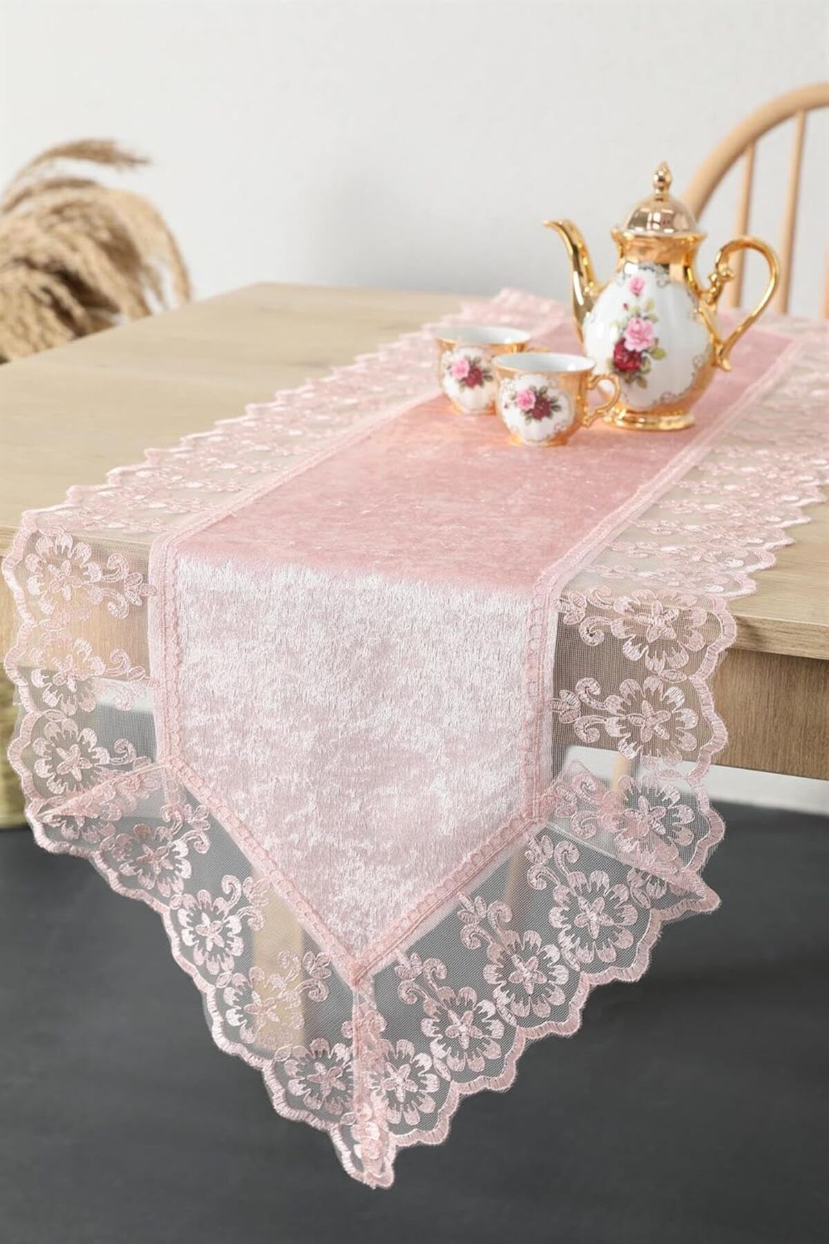 STOREMAX sellbuystore Fatih Güpürlü Kadife Runner - Pembe 1053513