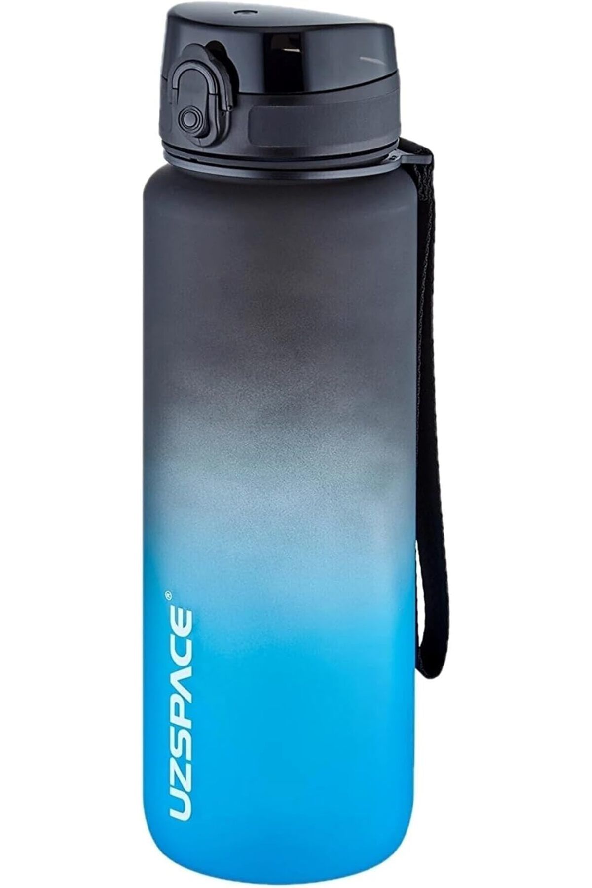 STOREMAX buystoremx 1000ml Büyük Boy Soft Touch Çift Renk Motivasyon Tritan Su Matarası (Siyah-Mavi) news