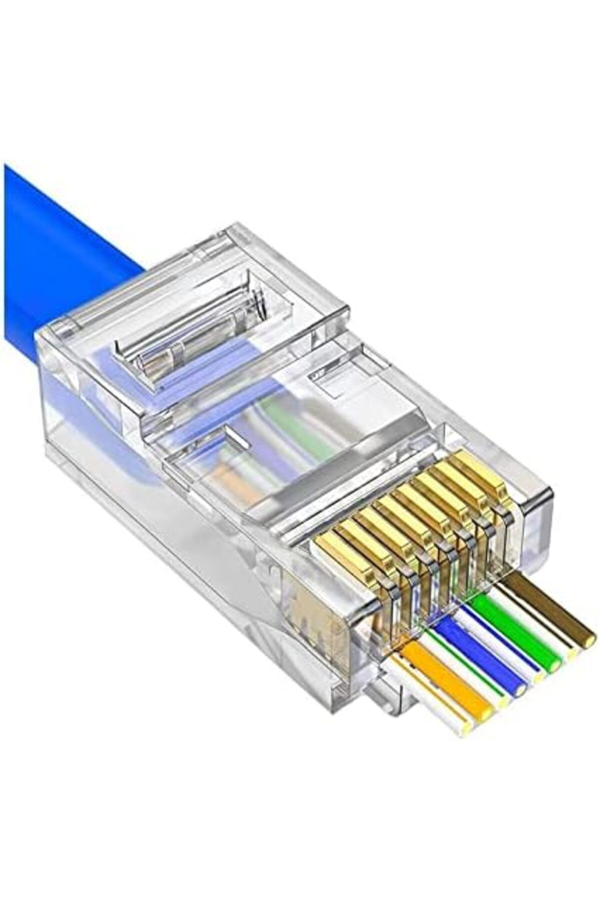 yenibagshop Plus PrimeX PX-560C6 RJ-45 Cat6 100 Lü Paket Yeni Nesil RJ45 Jack UTP