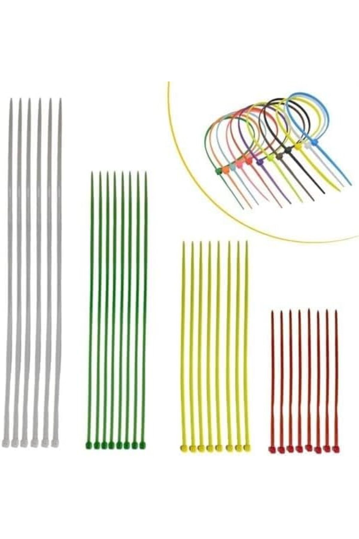 yenibagshop Outlet 30 Parça Plastik Kablo Kelepçe Seti Kablo Düzenleyici Bağlama Bantları