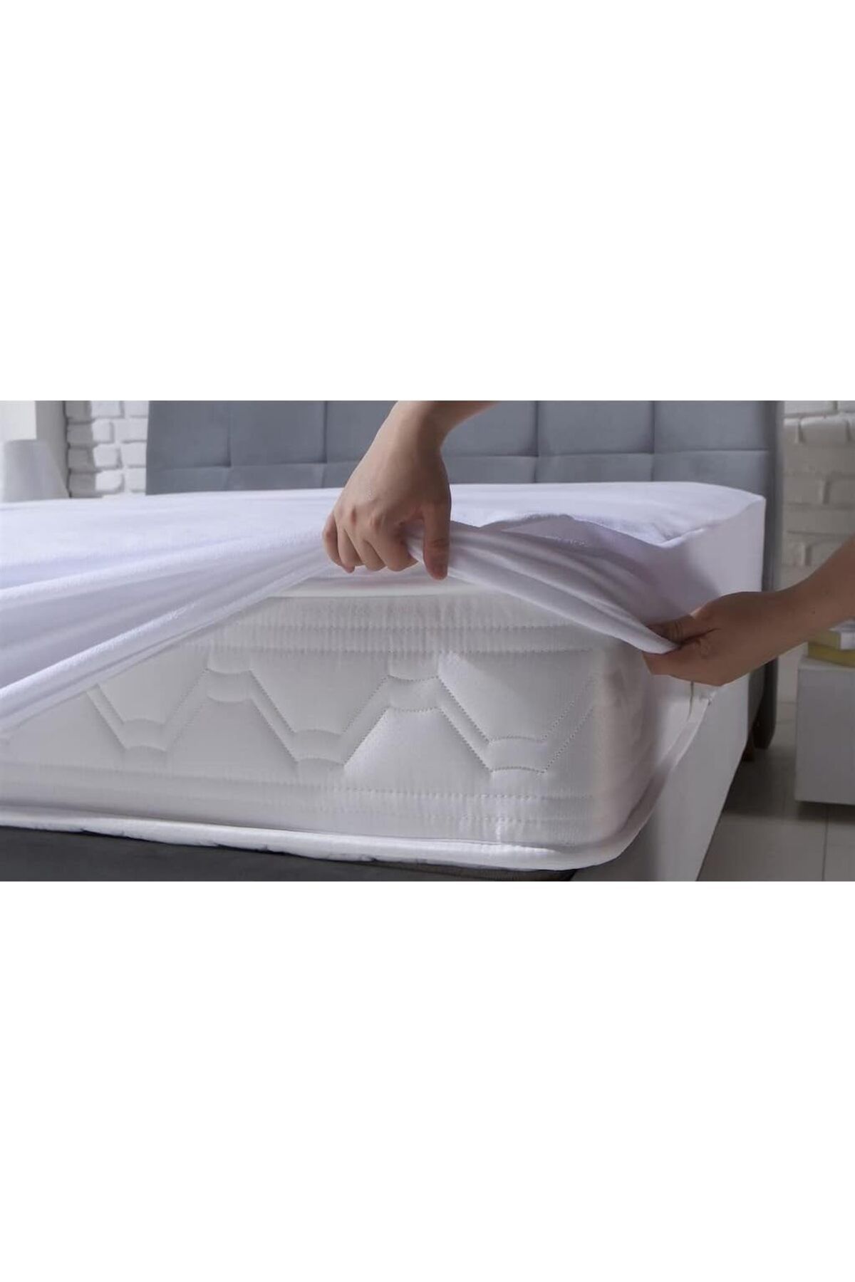 STOREMAX nslmshop Home Sleepline Sıvı Geçirmez Fitted Lastik Çift Kişilik Alez 160x200 Life Store 103706
