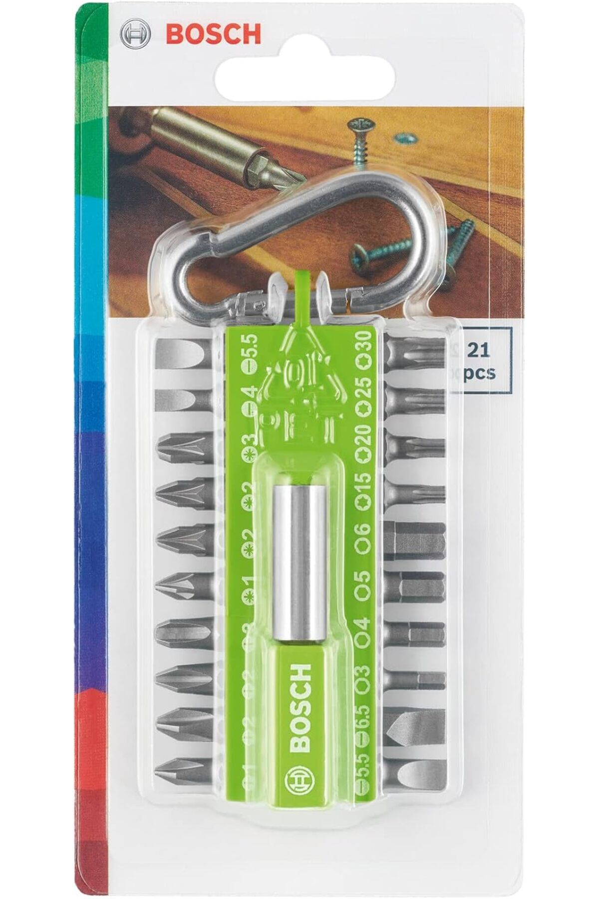 STOREMAX srh Home and Garden - 21 Parça Vidalama Ucu Seti Yaylı Kancalı, Yeşil trendy 266450