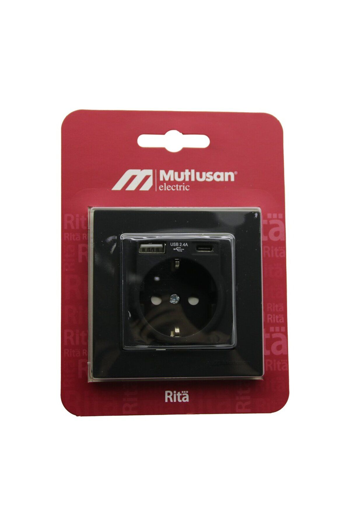 STOREMAX mrttnca MUTLUSAN RİTA-2220 629 0284 BLİSTERLİ - KARTLI SİYAH - USB + TYPE-C ' Lİ TOPRAKLI