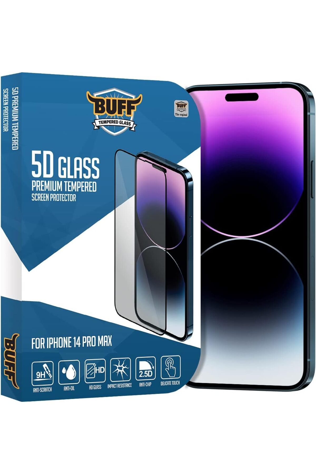 salesalbutik iPhone 14 Pro Max  Uyumlu 5D Glass Ekran Koruyucu