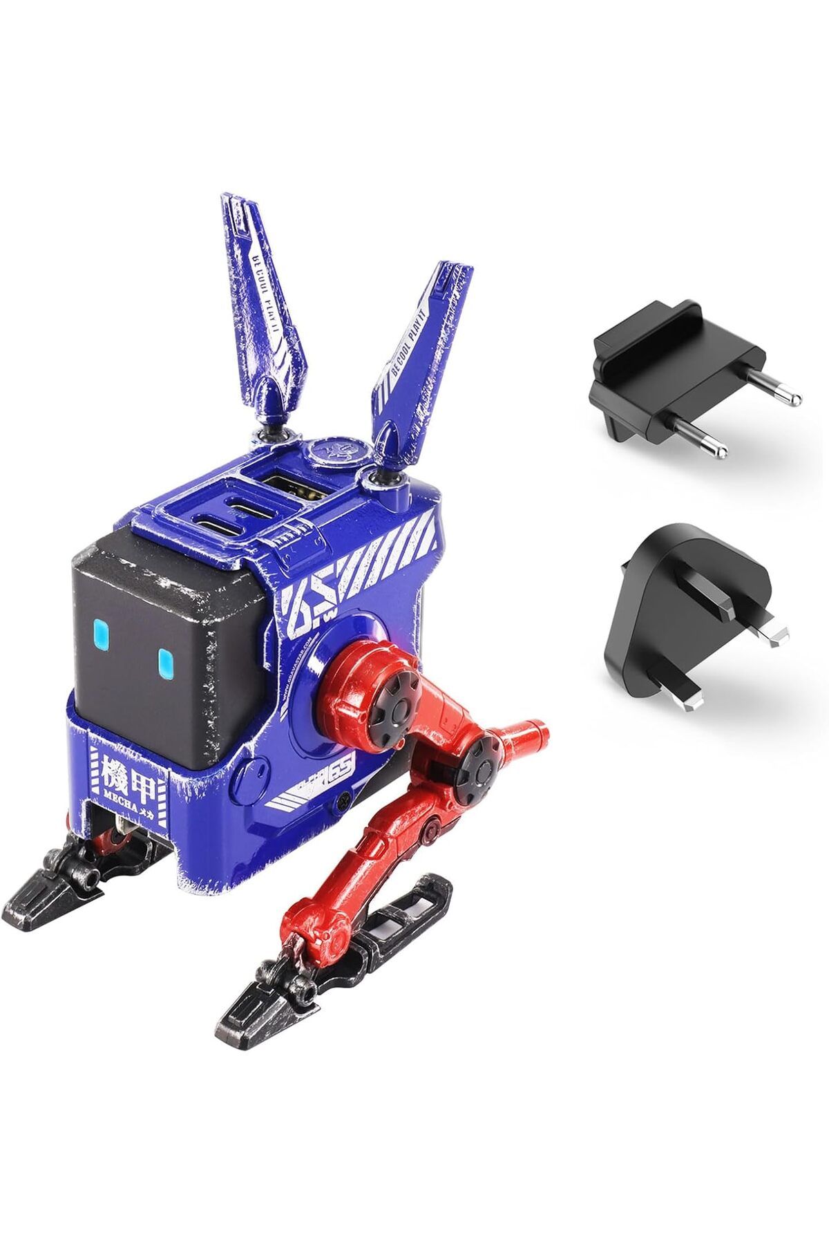 STOREMAX ysstorex Alpha Hızlı Şarj Cihazı GAN, 65 W, 3 Bağlantı Noktalı Hızlı Şarj Cihazı, Seyahat