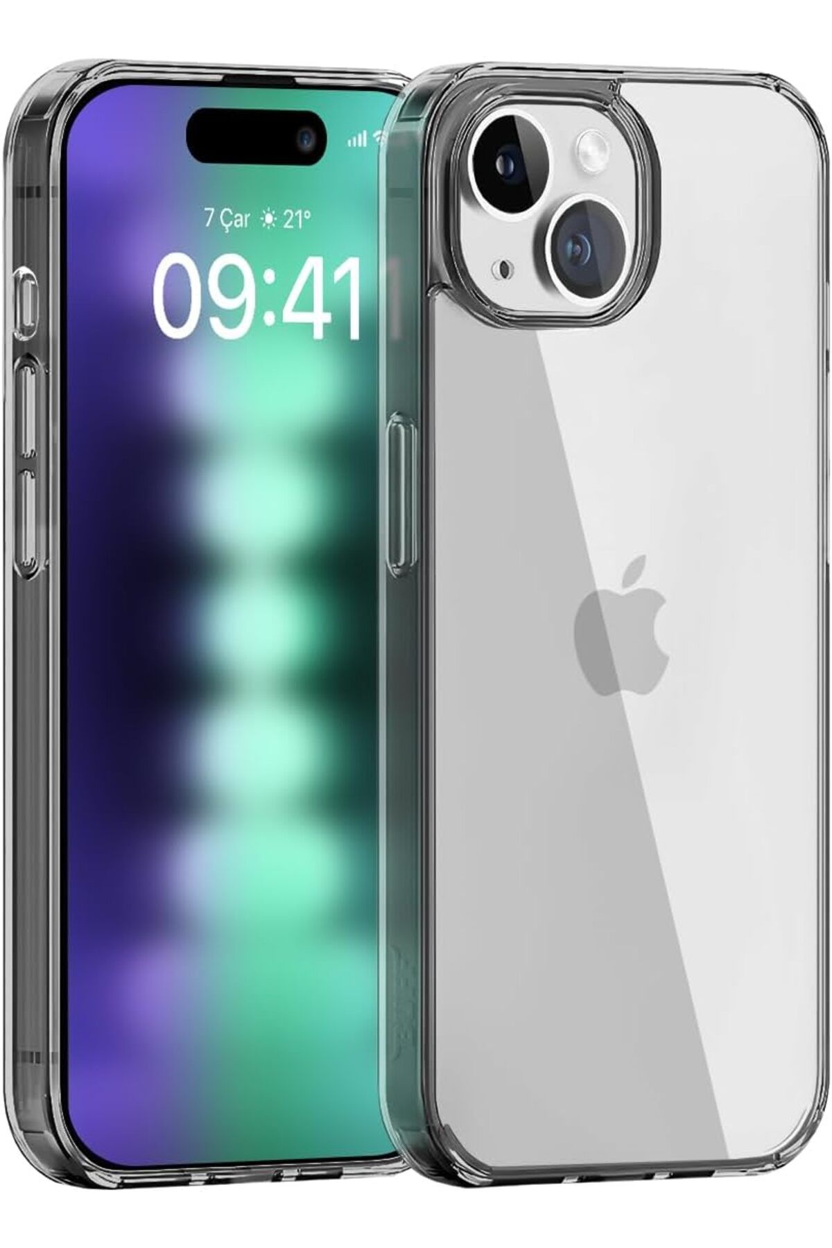 STOREMAX bystoreby LABS iPhone 15 Plus (6.7") Air Hybrid Darbe Emici TPU + PC Şeffaf Kılıf (Smoke Black) N
