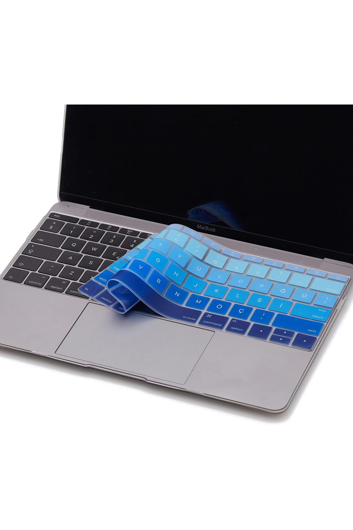 STOREMAX nffashopm Laptop Macbook Pro Klavye Koruyucu (US to TR) 13inç A1708-13inç A1534 ile Uyumlu Ombre L