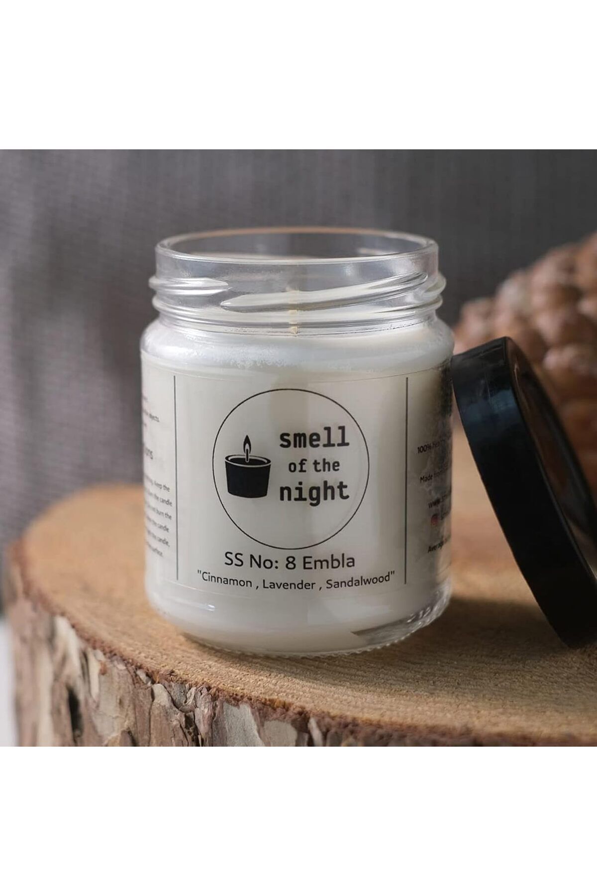 STOREMAX mrttnca of the Night En verimli kavanoz soya mumu, tertemiz yanar, Kokulu soya mumu,%100 El Yapımı
