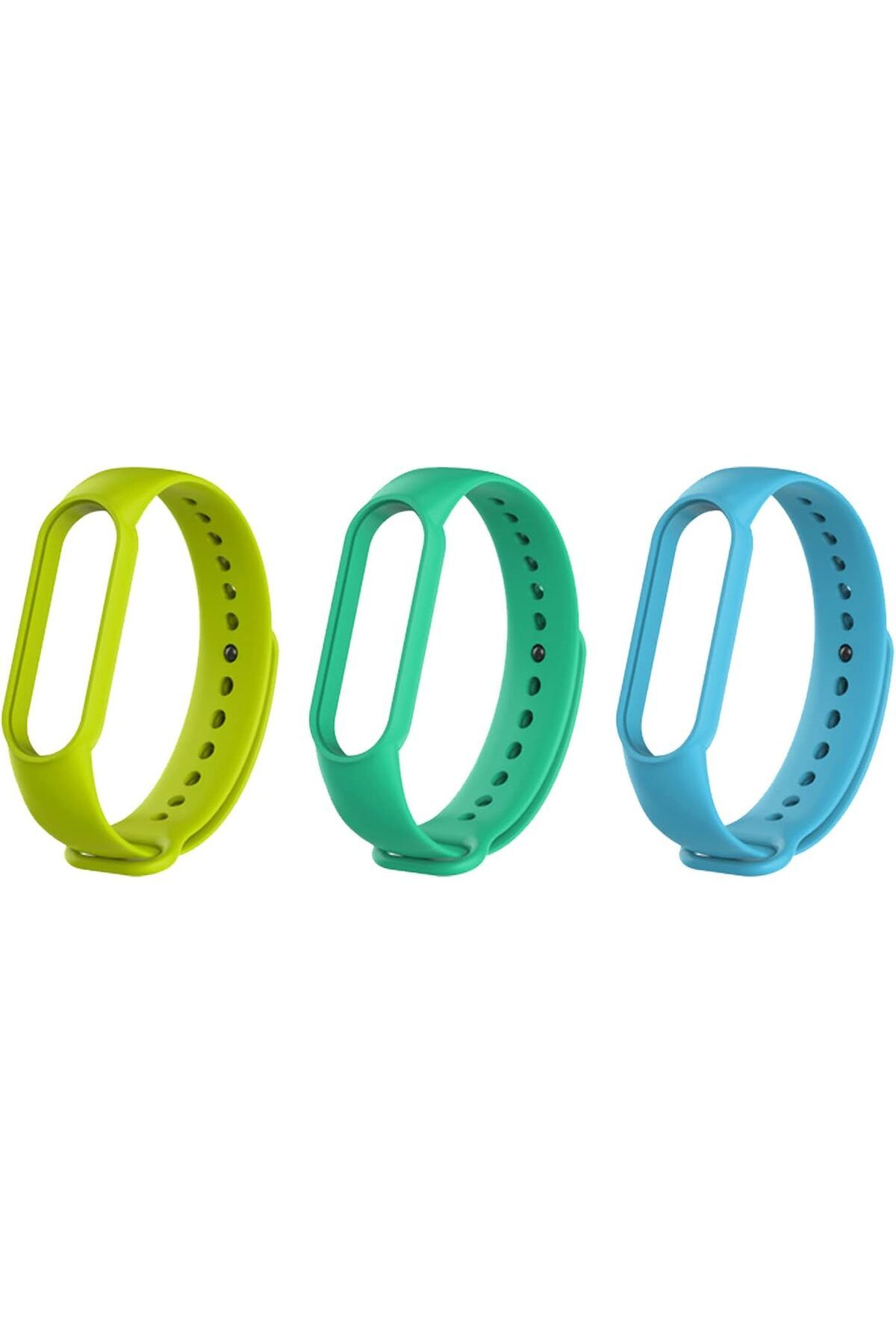 STOREMAX nffashopm 3 adet Silikon Kordon, Mi Band 5 ve Mi Band 6 için Uyumlu - Ayarlanabilir Rahat Bileklik