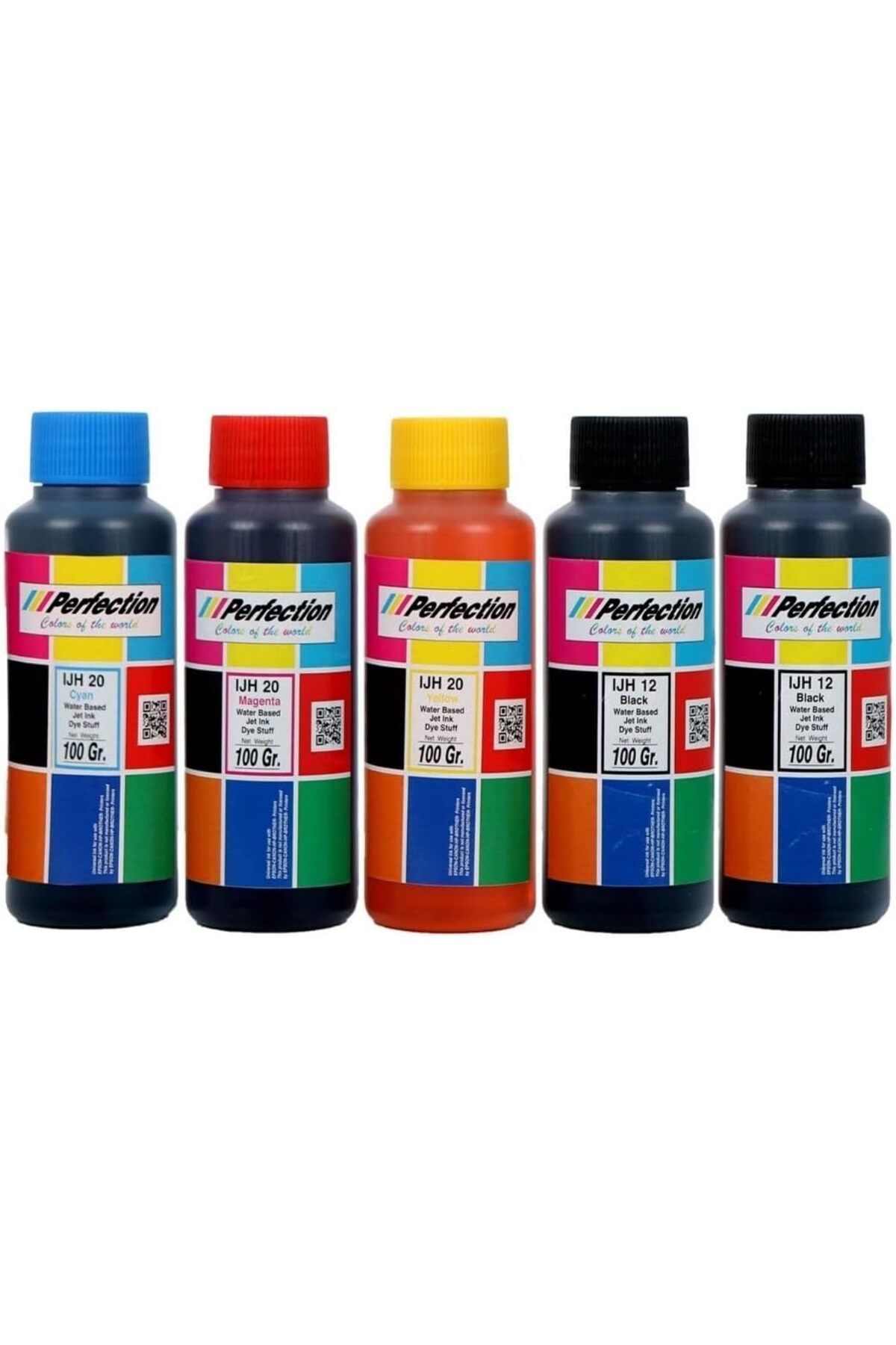 STOREMAX cmllashop Epson Uyumlu L Serisi Tanklı Yazıcılar İçin Mürekkep Seti 5x100 gr. 542093