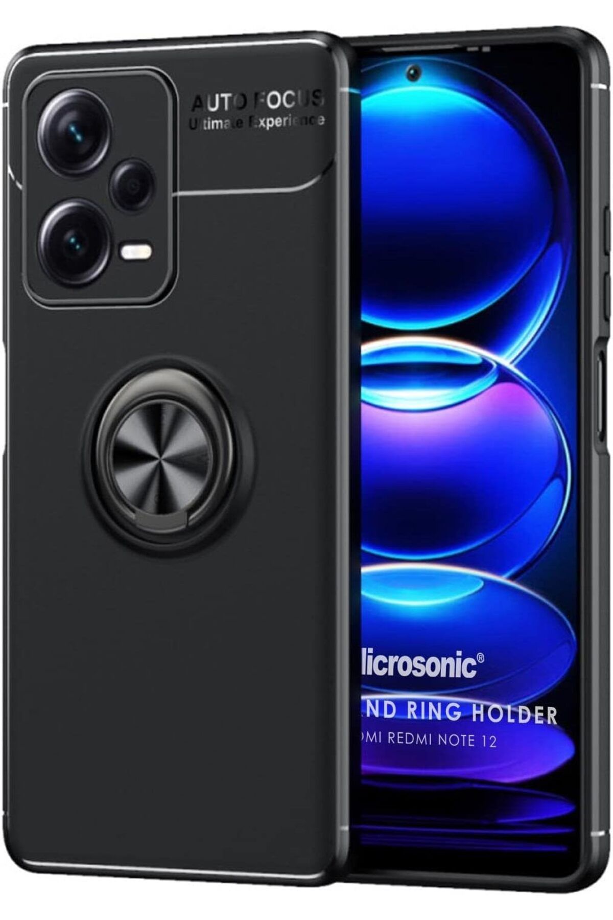 STOREMAX nffashopm Xiaomi Poco X5 5G için Kılıf Kickstand Ring Holder Siyah [Poco X5 5G ile Uyumlu Kılıf