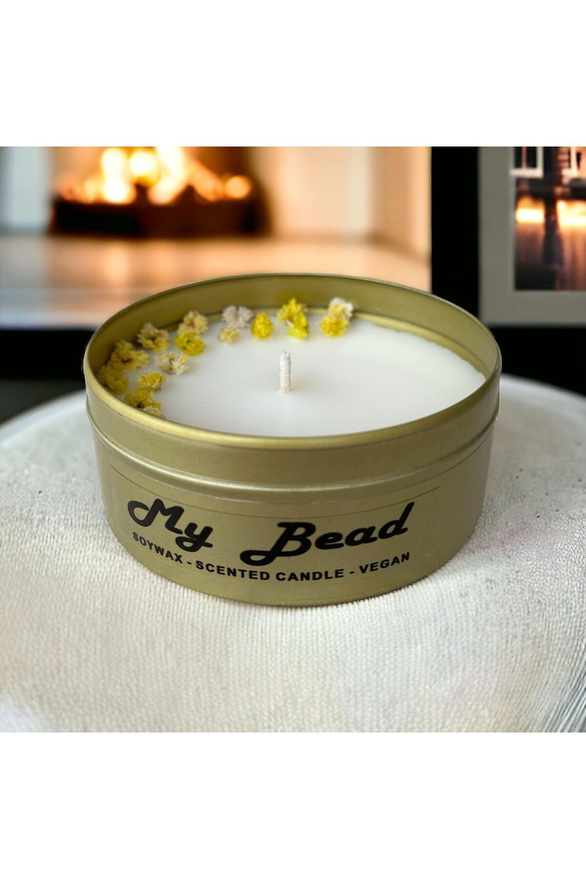 yenibagshop Bead BEYAZ SABUN Kokulu Vegan Mum 180 cc