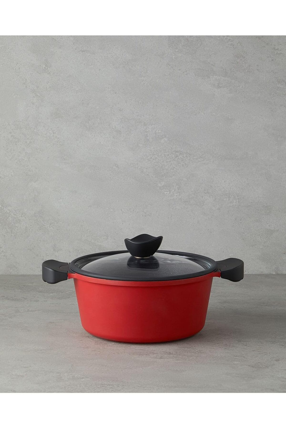 STOREMAX nffashopm Home Prime Red Love Alüminyum Döküm Derin Tencere 24 Cm Kırmızı storestarx 1051353