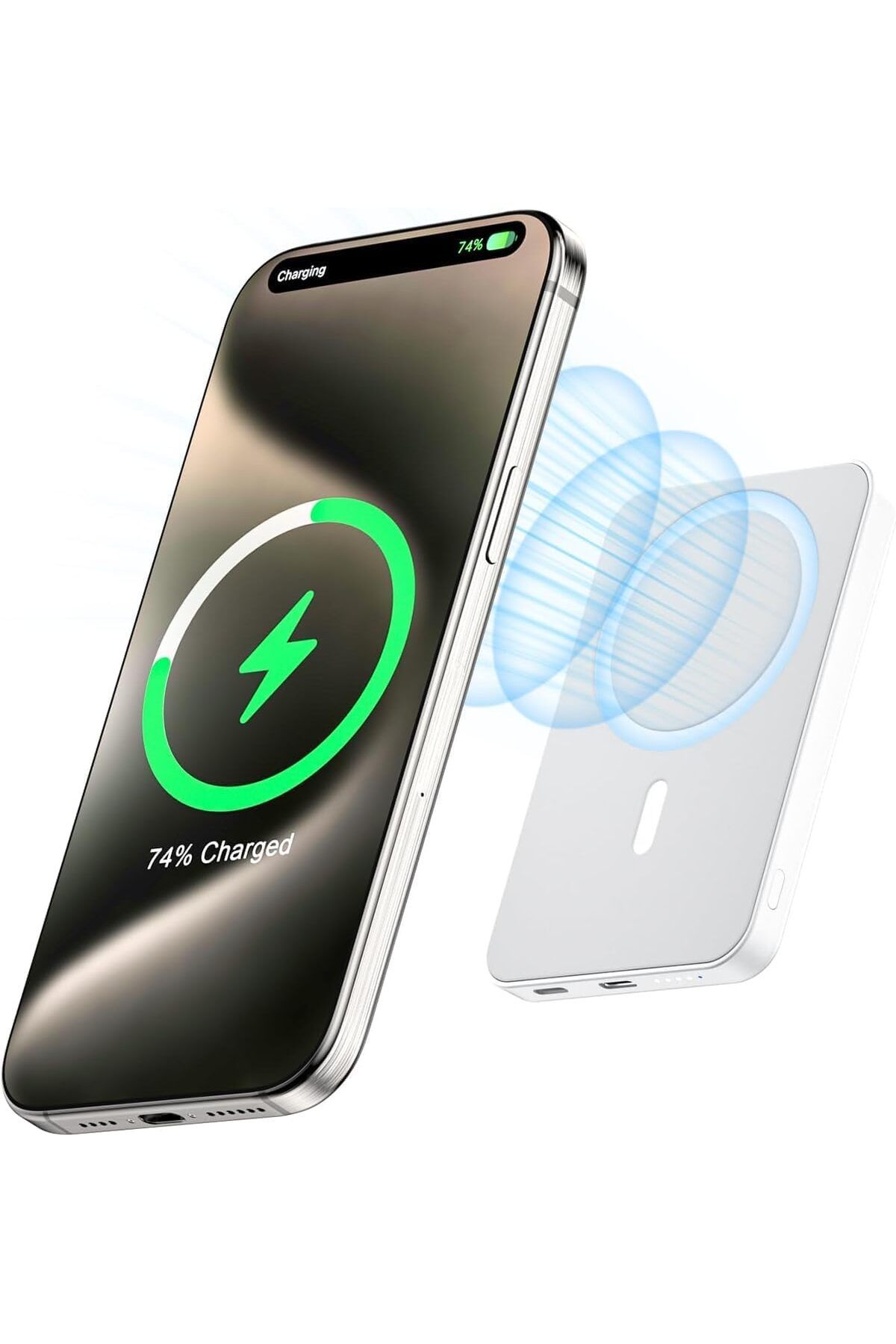 STOREMAX nffashopm Kablosuz Power Bank, Manyetik Powerbank, PD USB-C Hızlı Şarj Batarya Paketi, iPhone 15/