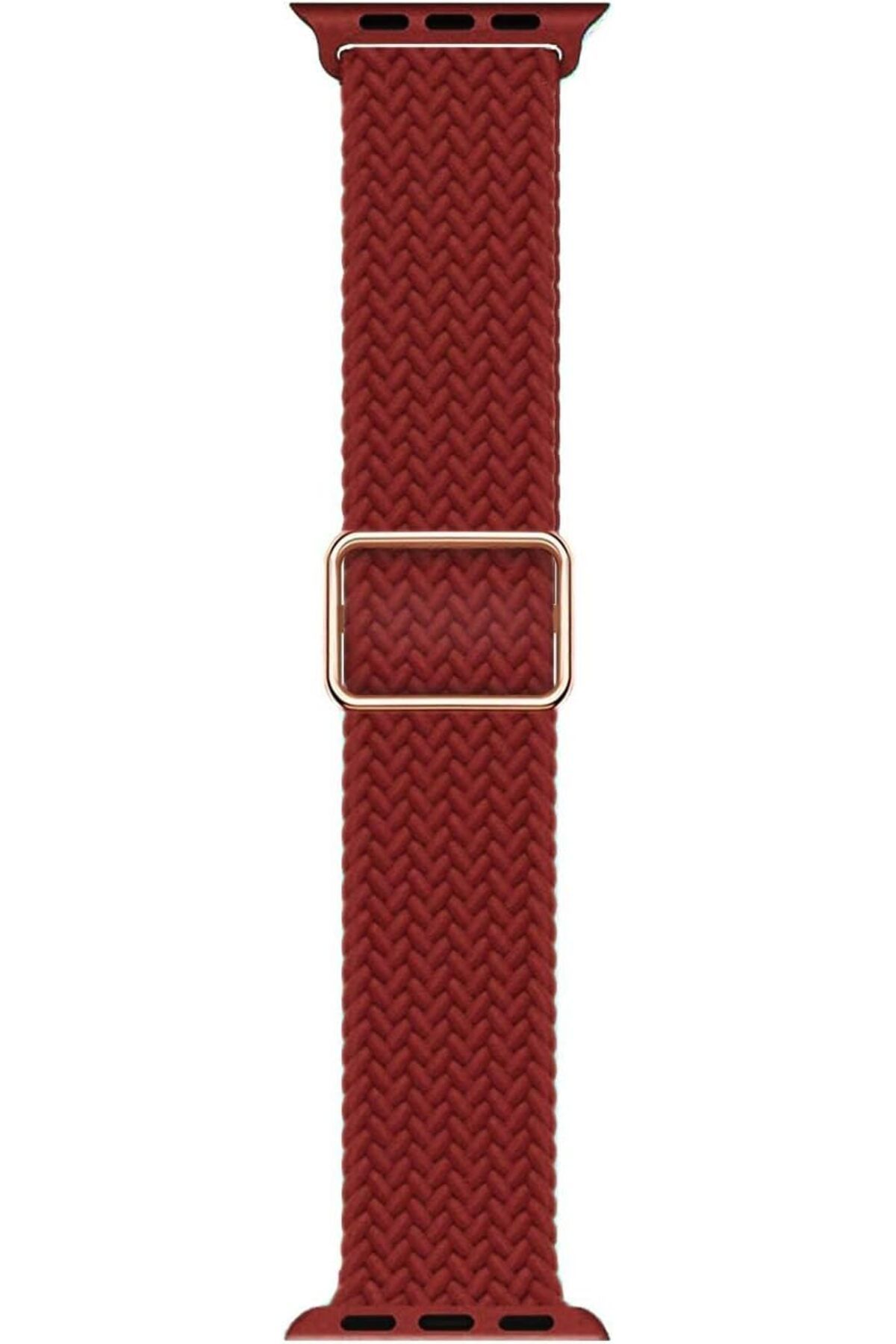 STOREMAX nffashopm Watch Series 9 45mm için Kordon Knitted Fabric Loop Kırmızı [Watch Series 9 45mm ile U