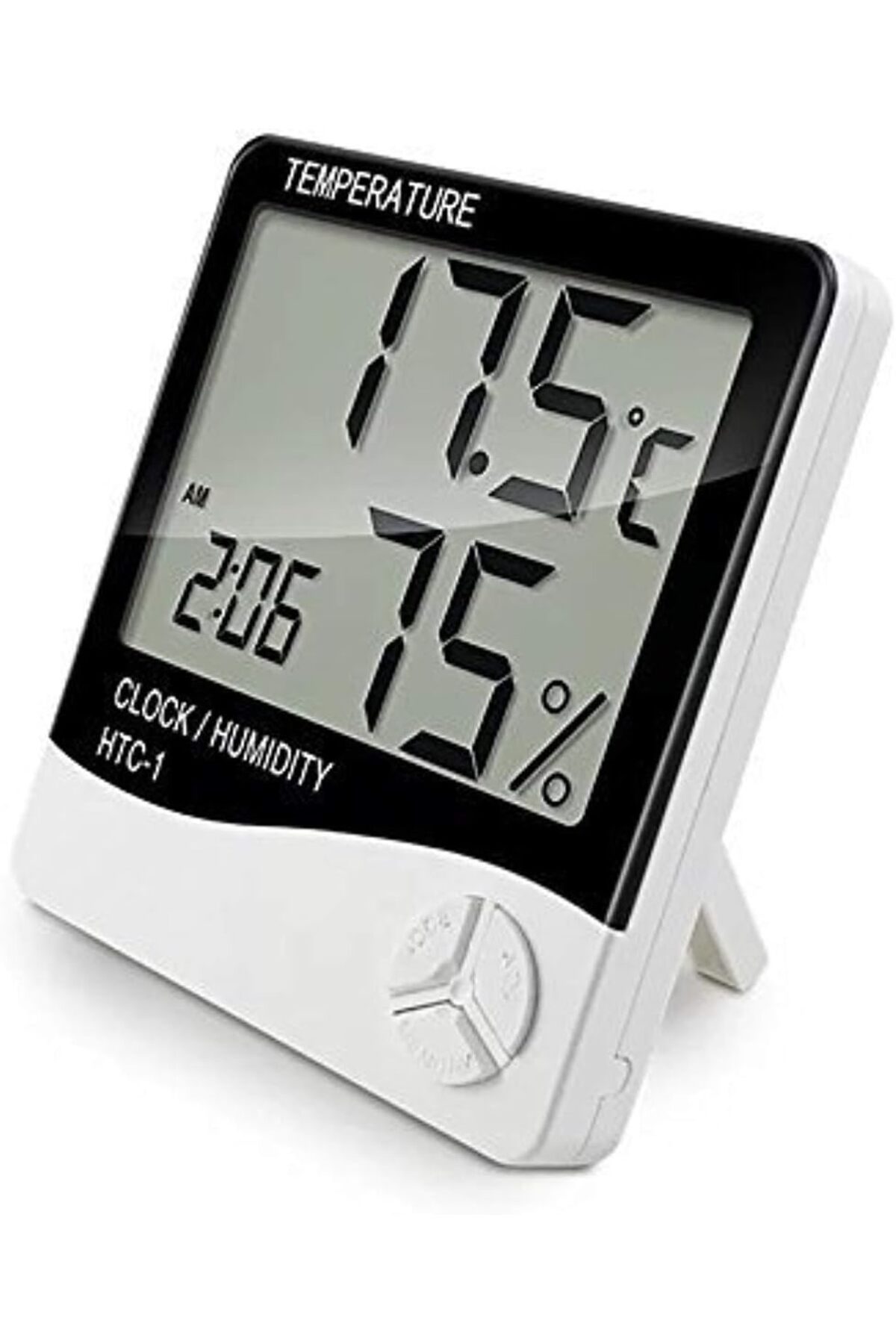 yenibagshop J52YT1927 Masaüstü Dijital Termometre Nem Ölçer Saat