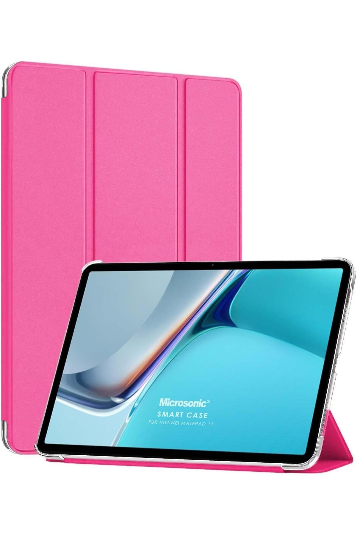 STOREMAX htpshopmx Honor Pad 8 için Kılıf Slim Translucent Back Smart Cover Pembe [Honor Pad 8 ile Uyumlu