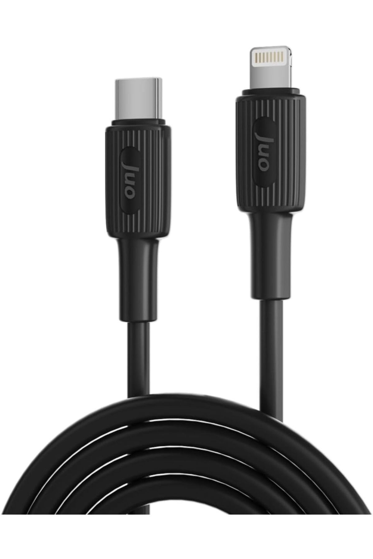 STOREMAX bystoreby 27W USB Type-C to Lightning iPhone iPad Silikon Hızlı Şarj ve Data Kablosu Siyah 1 Metr