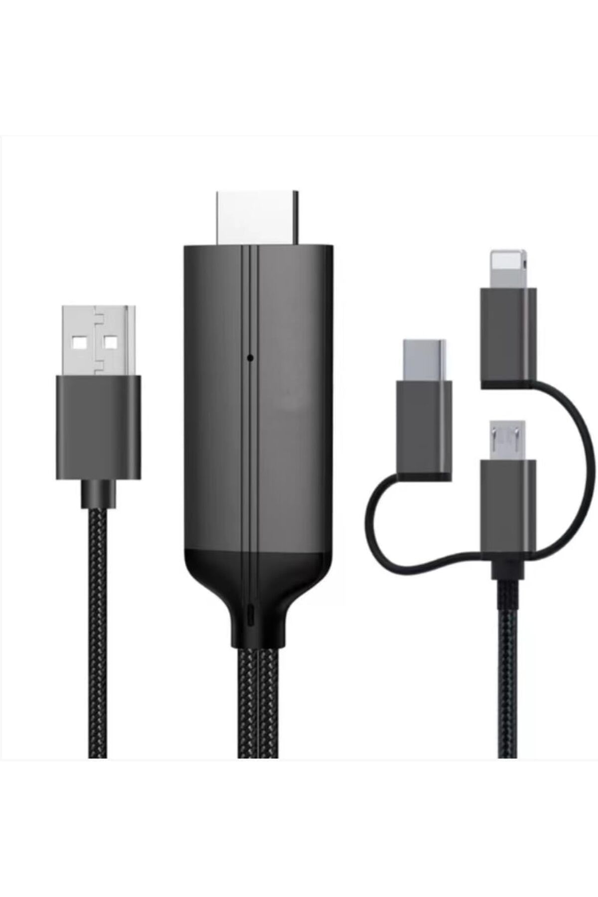 STOREMAX cmllashop Phone to HDMI Kablo, 2K 60Hz Yüksek Hızlı, 3in1 Kablo Telefondan HDMI Çıkış Kablo T