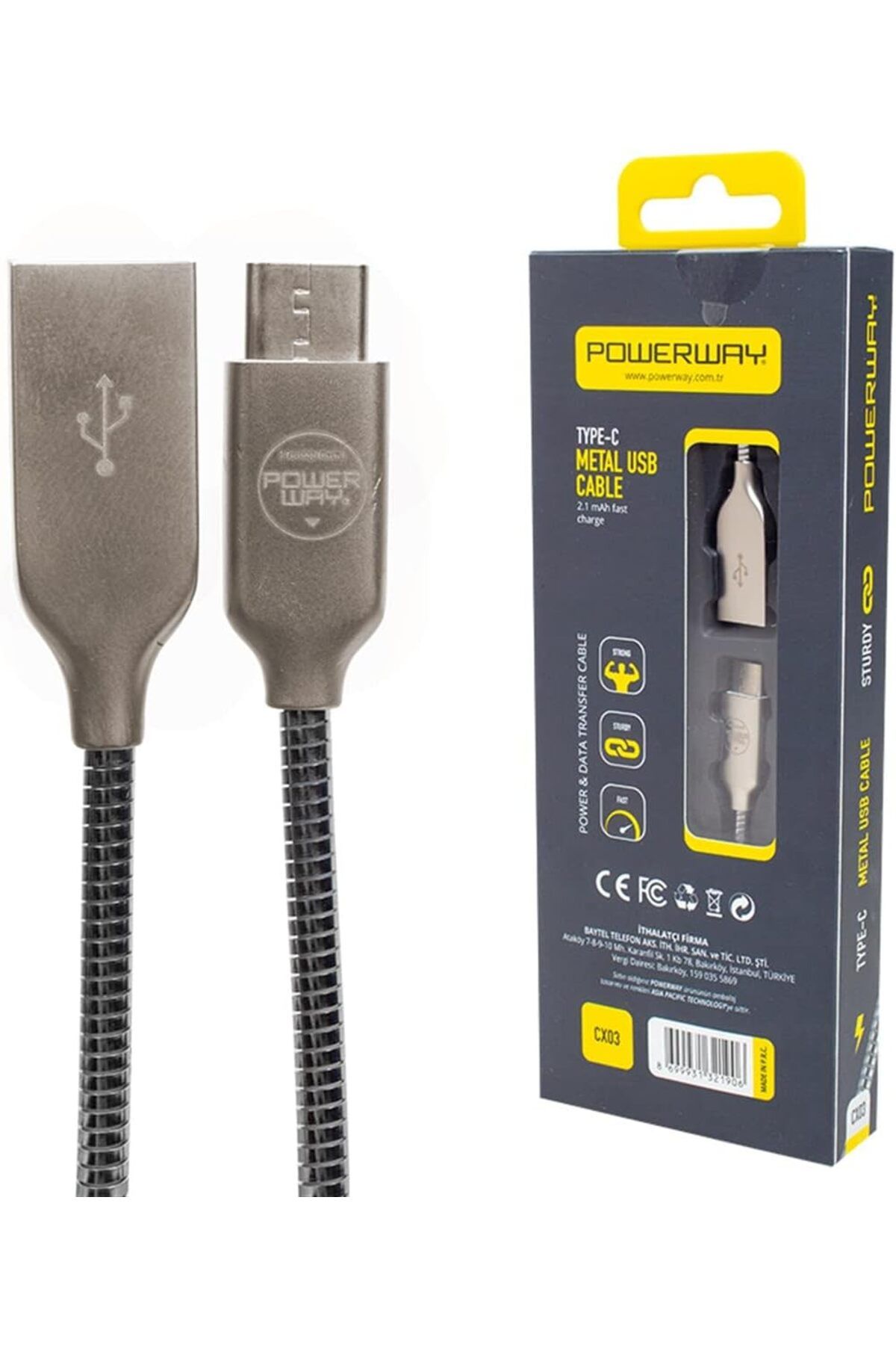 STOREMAX cmllashop CX03 Cx03 Type-C Metal Kablo 542093