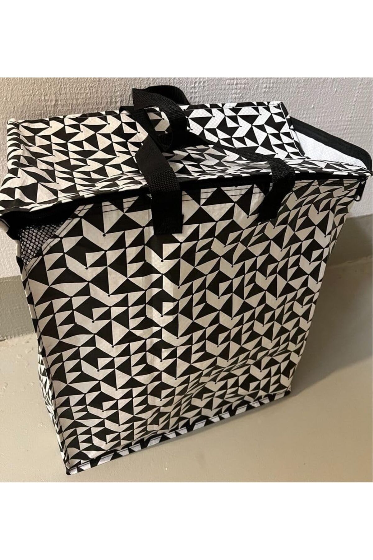 yenibagshop KNALLA Çanta siyah/beyaz; (47 l)