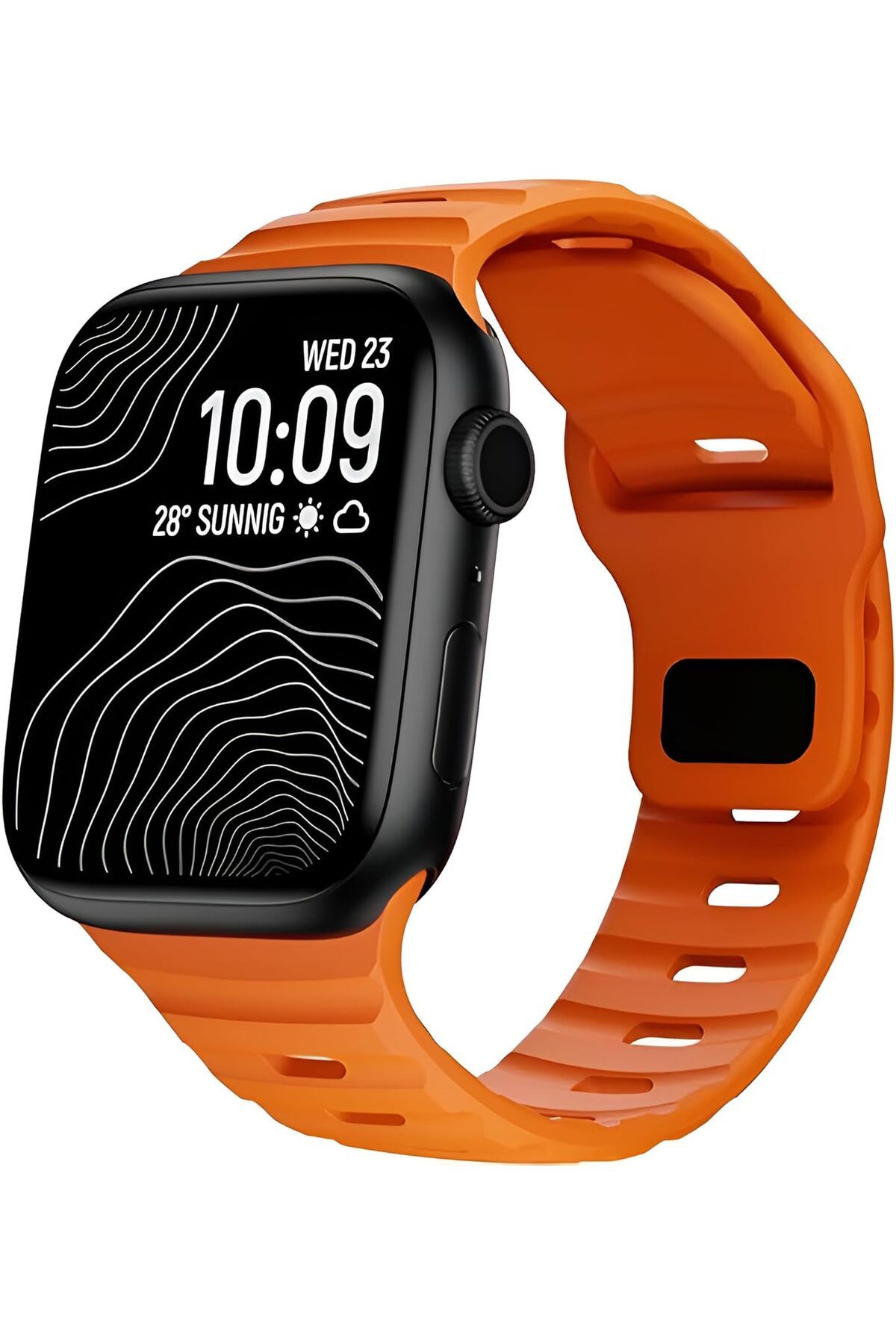 STOREMAX htpshopmx Watch URUCHI Yumuşak Silikon Su Geçirmez Watch Band, Watch Ultra Kordonları ile uyumlu