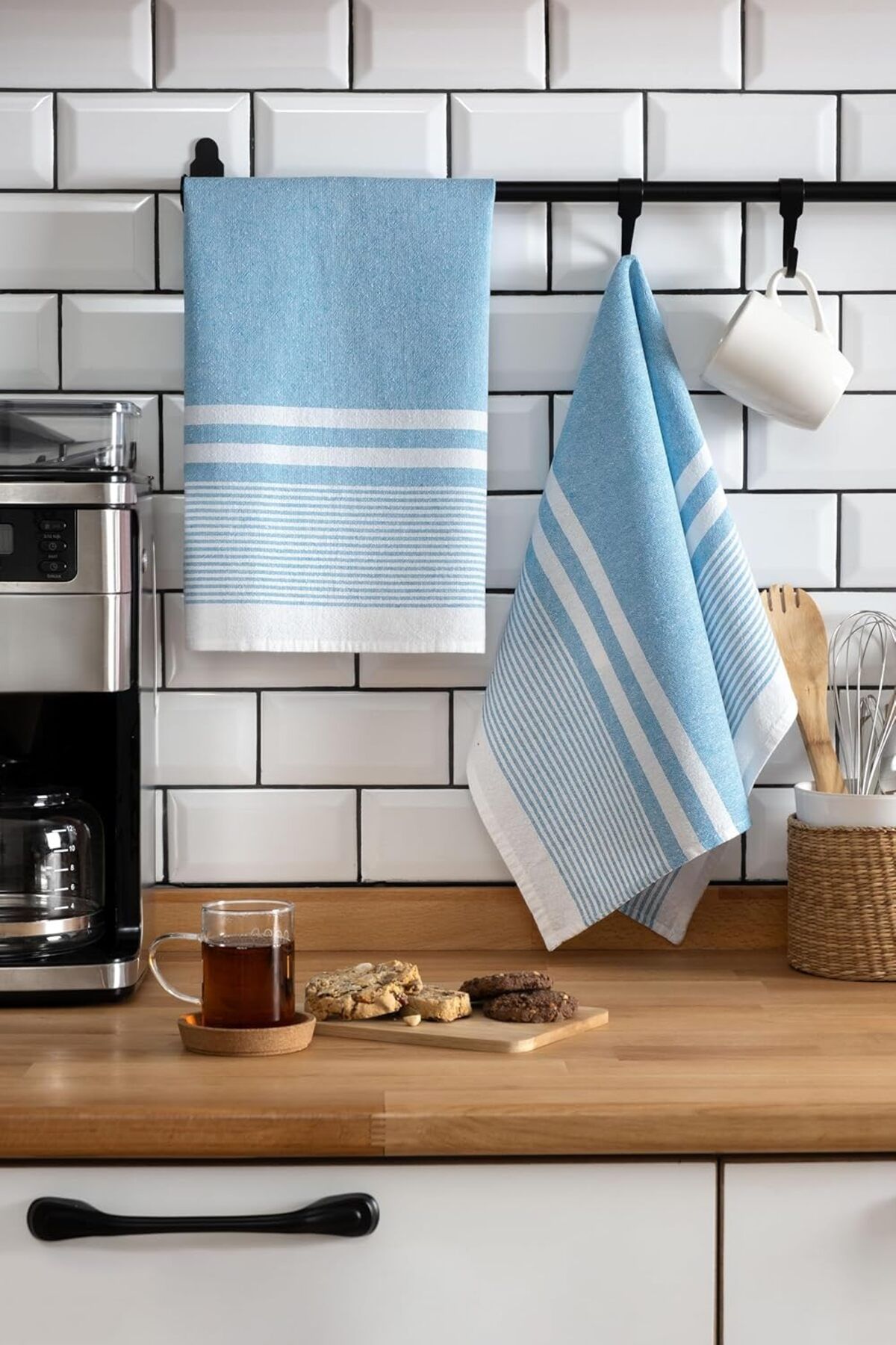 STOREMAX Home 2'li Mutfak Kurulama Bezi,%100 Pamuk yüksek su emici, Beslenme örtüsü, Çok amaçlı