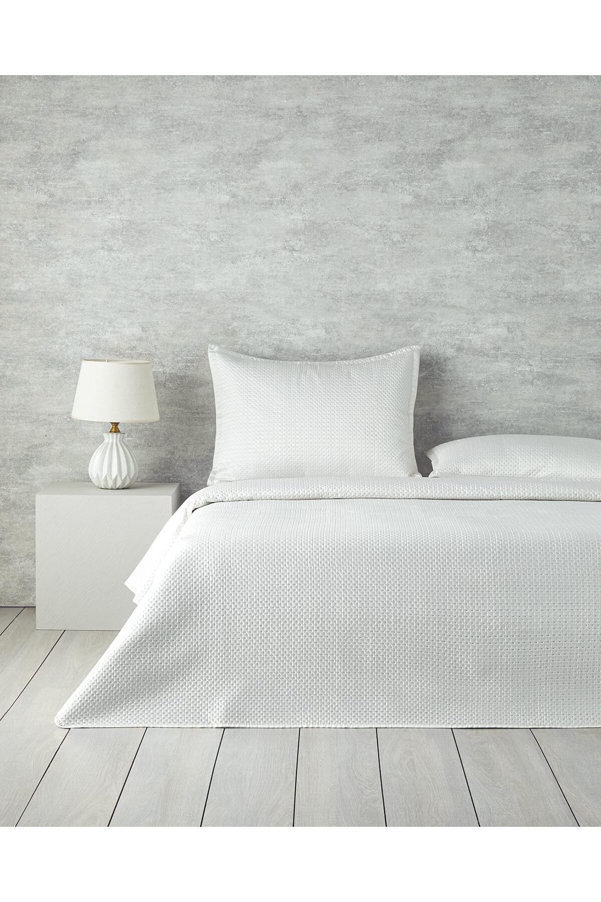 STOREMAX srhtDS Home Sisilla Saten Çift Kişilik Yatak Örtüsü Takımı Ekru Desing 266450