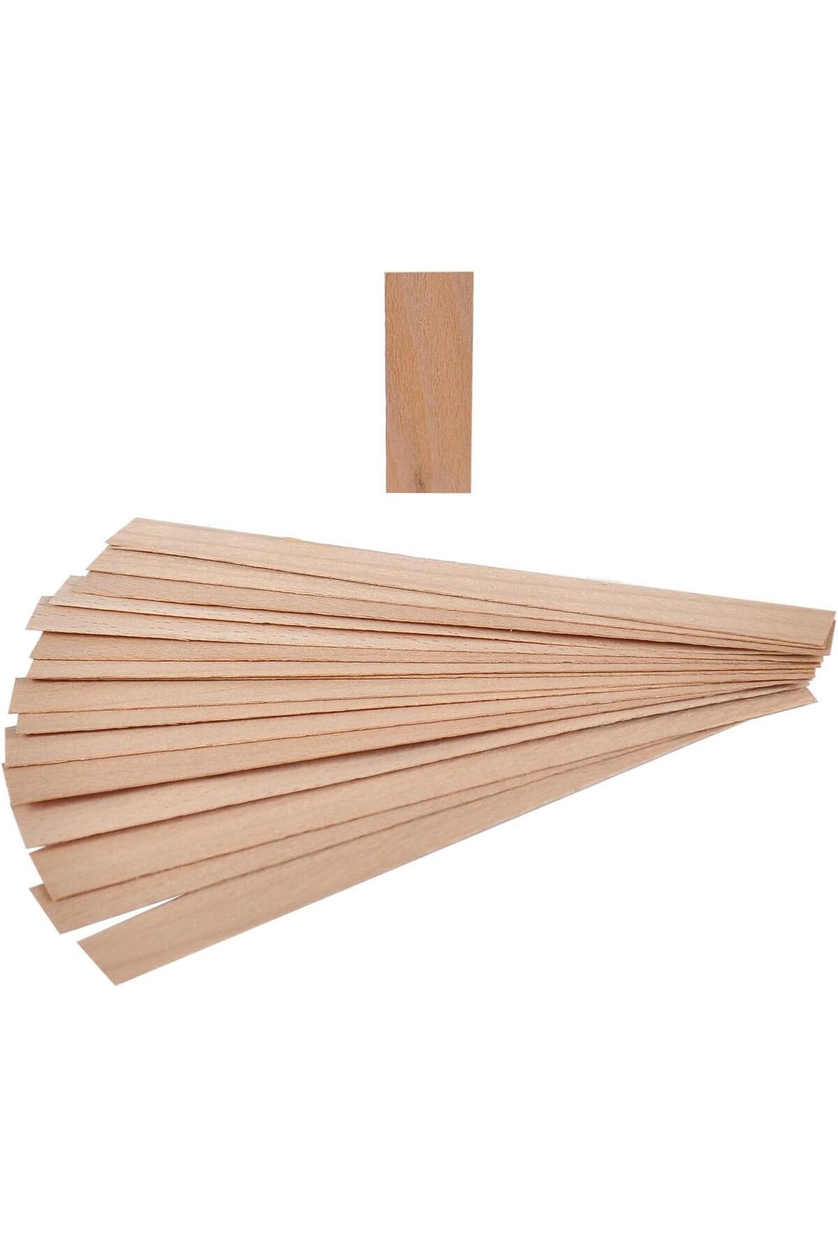 yenibagshop Ahşap Mum Fitili Mum Fitil Doğal Mum fitil 10 Adet Boy 15 cm En 15 mm