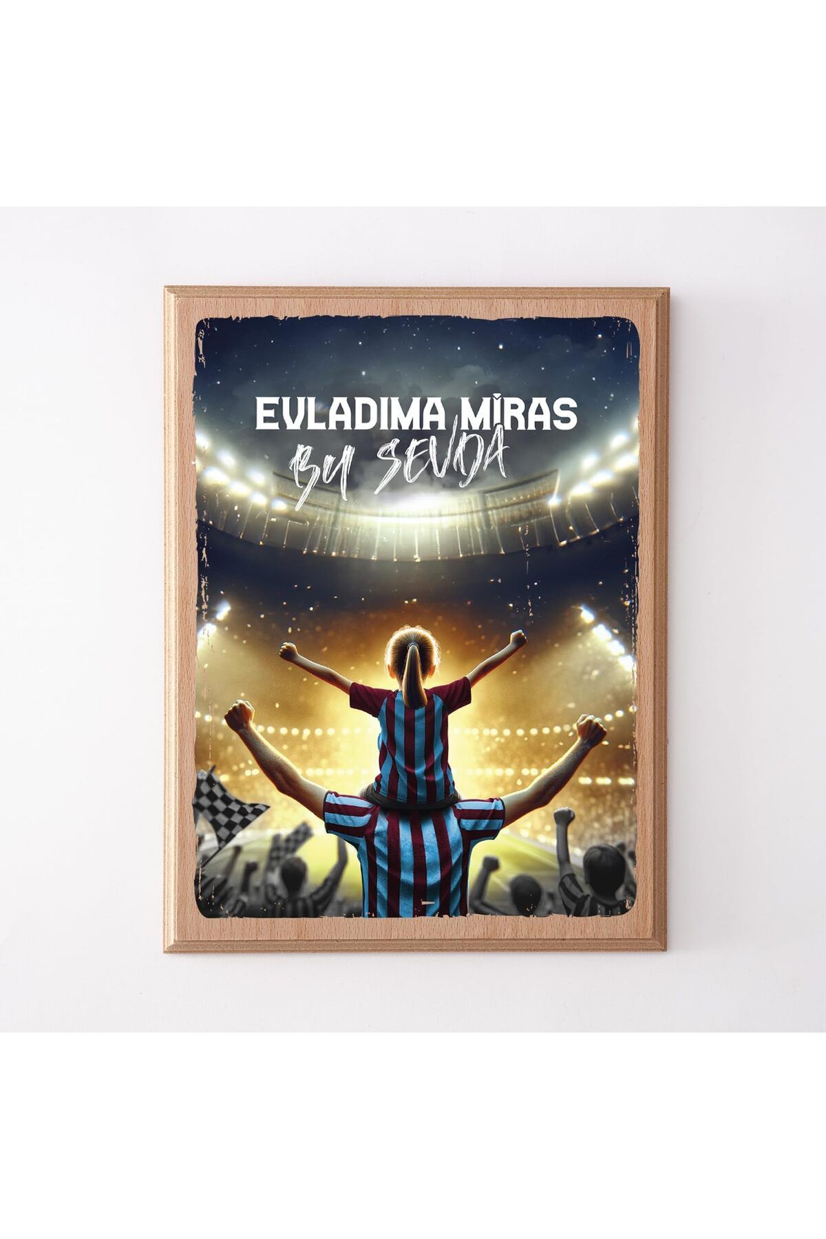 STOREMAX Mavi Taraftarlara Özel Ahşap Tablo 22x30 cm StarColxlection 655141