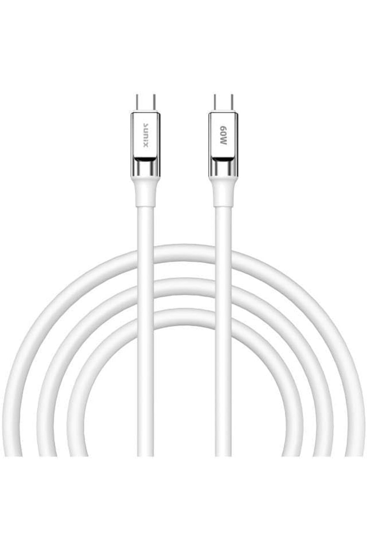 STOREMAX lbstorex SC-66 60W USB-C Type-C Şarj ve Data Kablosu Beyaz Newdsng 1116818