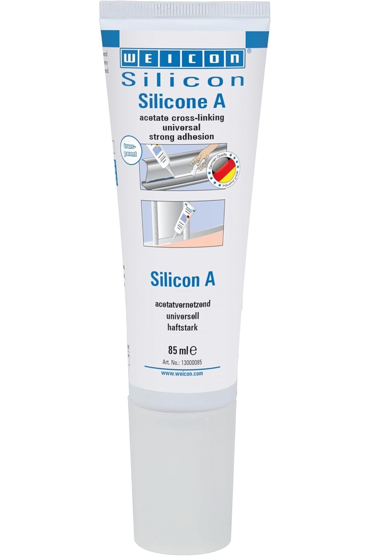 MCreative Silikon A | 85 ml | Şeffaf | Son derece elastik evrensel yapıştırıcı