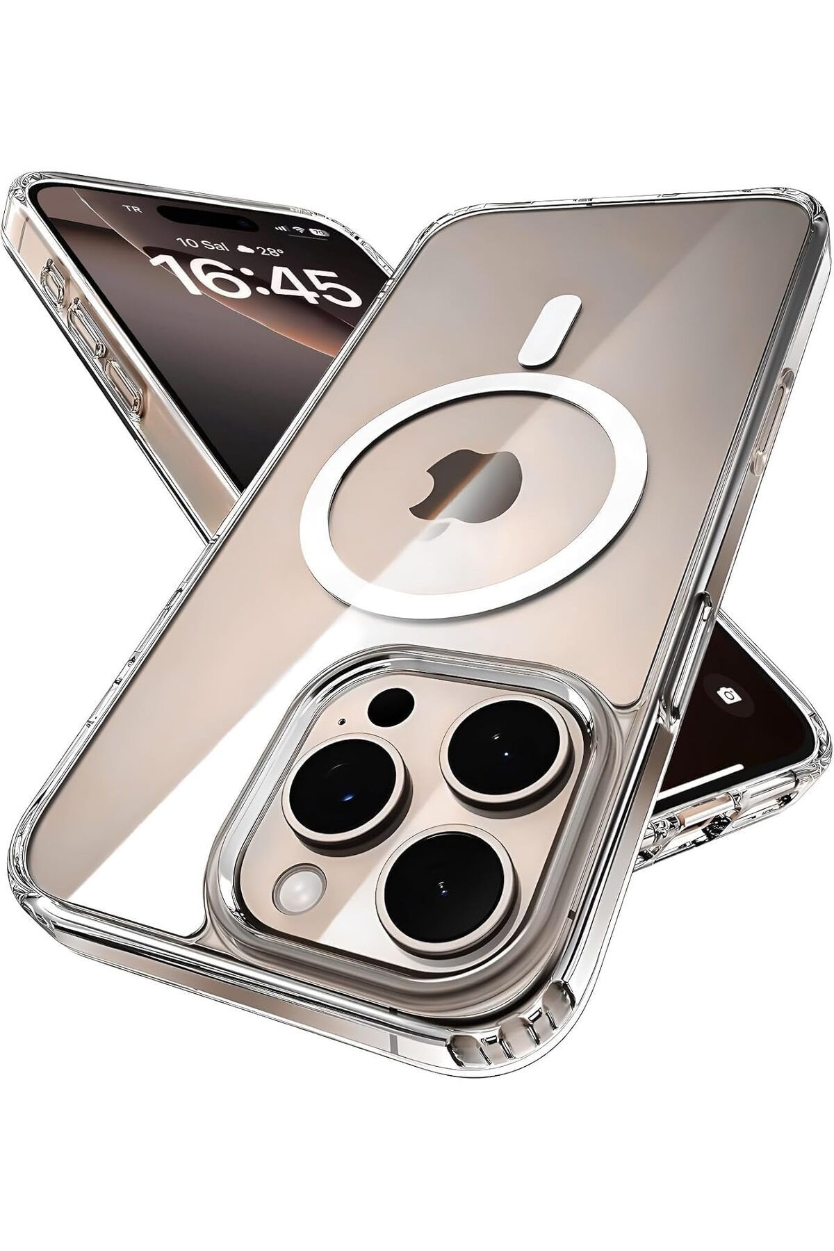 STOREMAX nffashopm iPhone 16 Pro Max için Origin Serisi Premium Kalite Magsafe ile Uyumlu Kılıf Crystal Cl