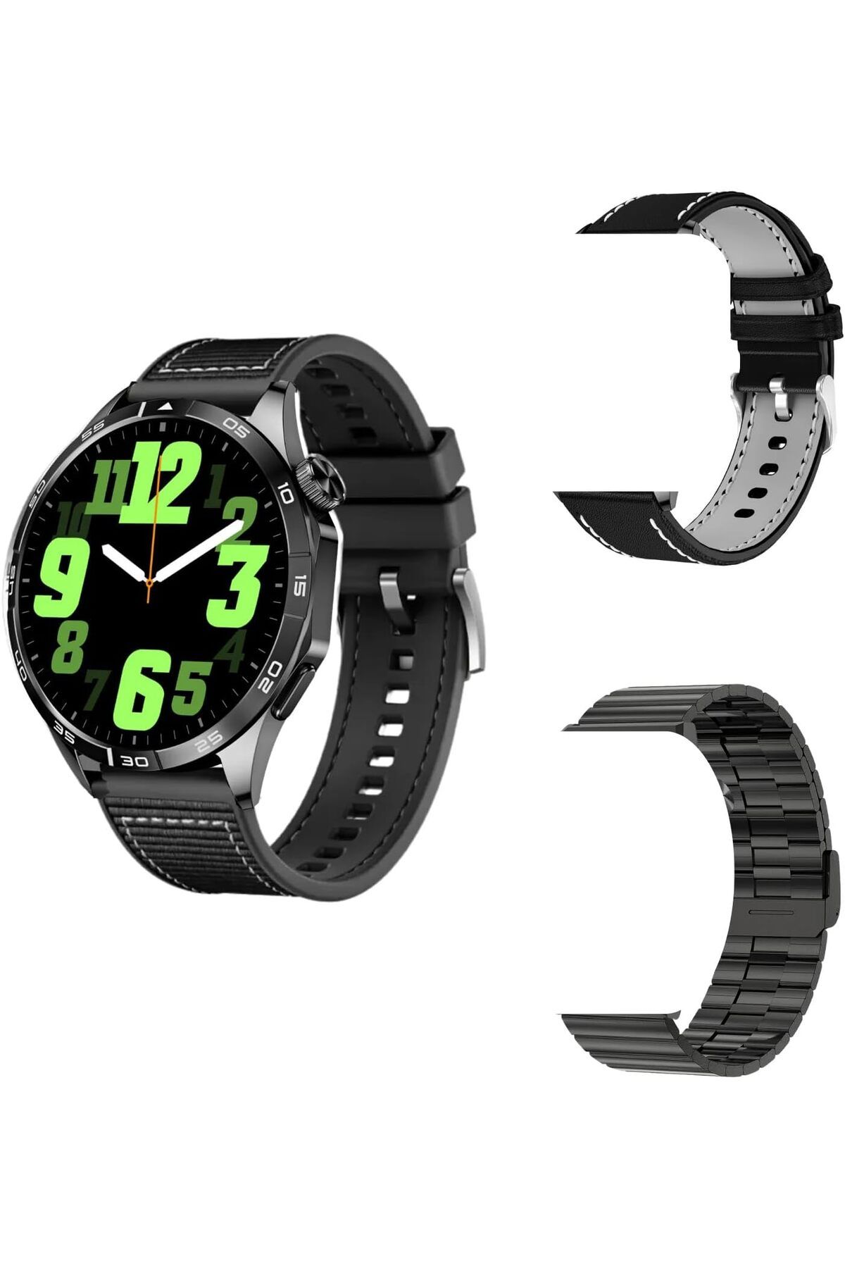 STOREMAX nffashopm G4 Watch Akıllı Saat Tüm Telefonlarla Uyumlu Akıllı Saat 46MM Akıllı Saat 3 Kordonl