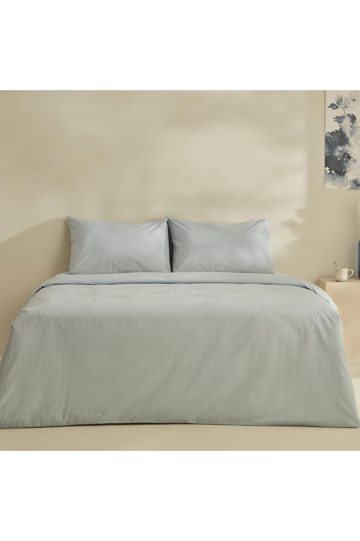 STOREMAX nffashopm Home Fiora Soft Touch%100 Pamuk Çift Kişilik Nevresim Takımı Mavi storestarx 1051353